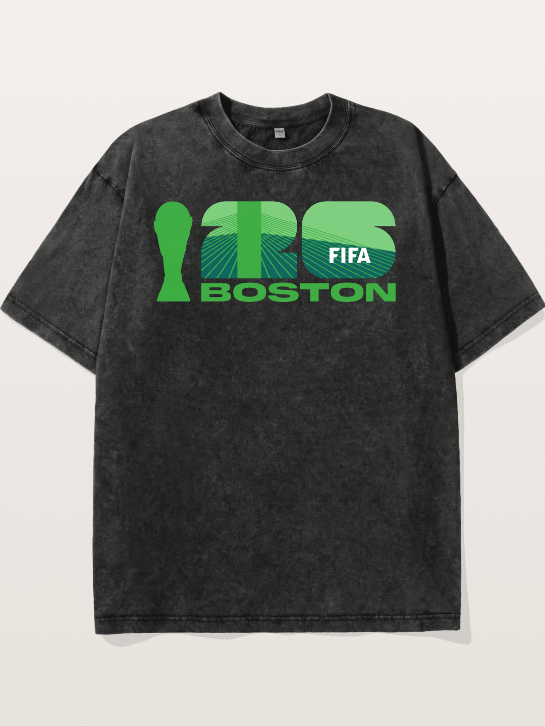 Boston WC 2026 Green Geometric Logo Washed T-shirt