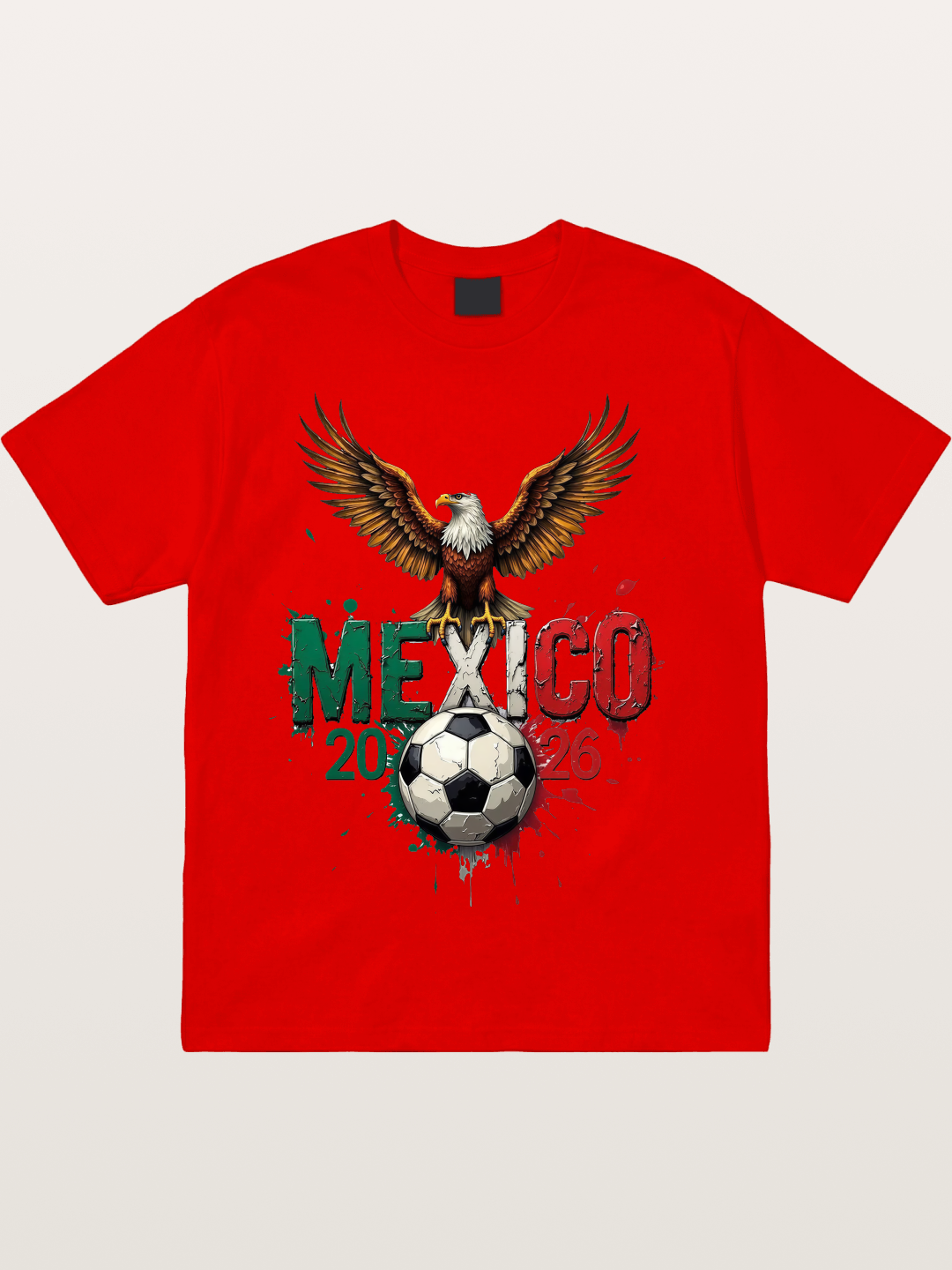 Mexico 2026 WC Eagle Print Cotton T-shirt