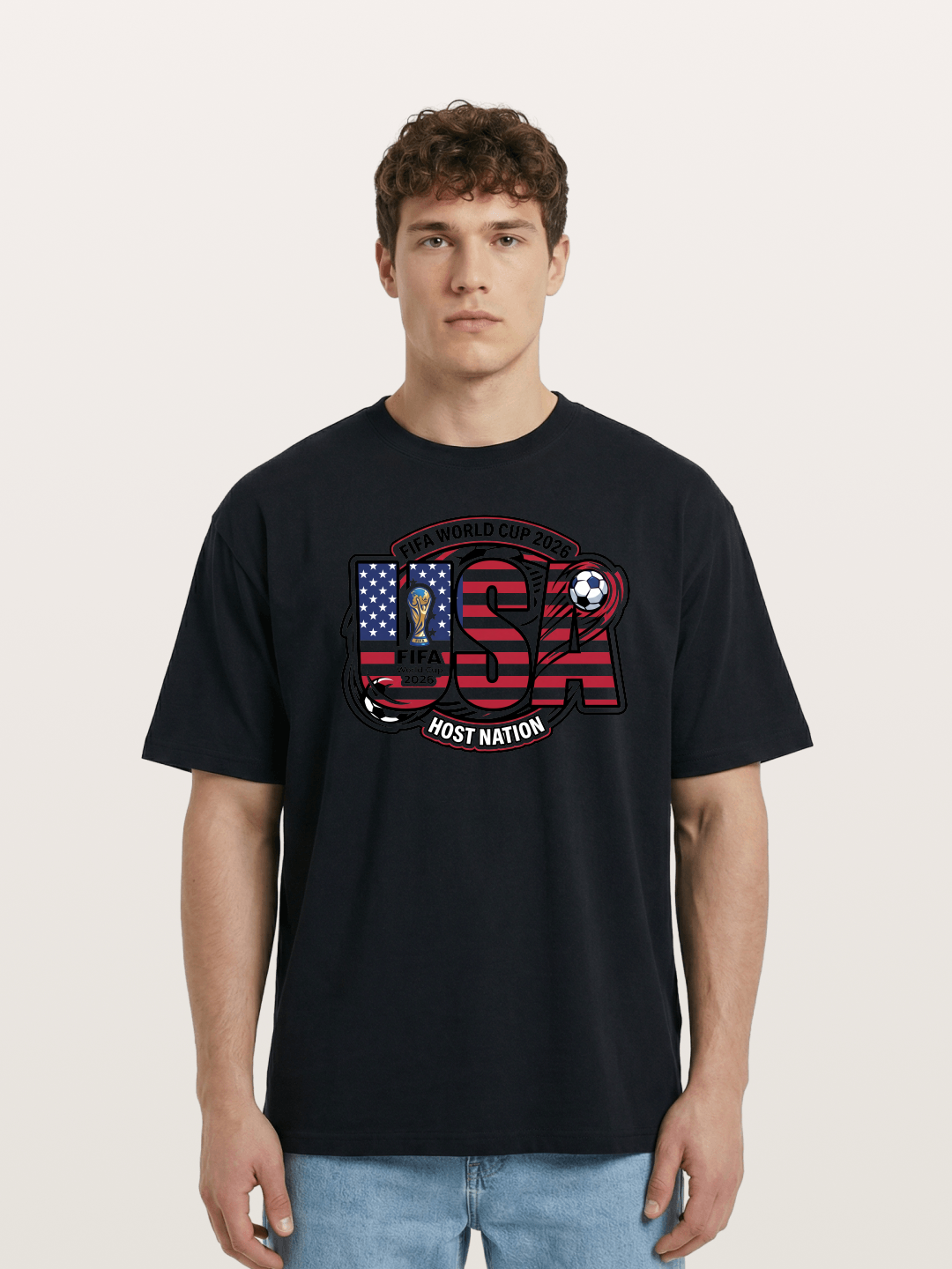 USA 2026 World Cup Typography Cotton T-shirt