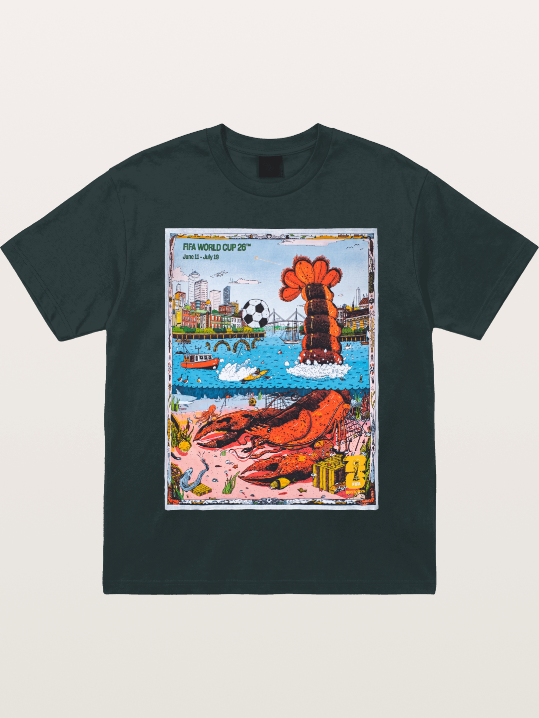 FIFA 2026 Coastal City Lobster Design Gildan T-shirt