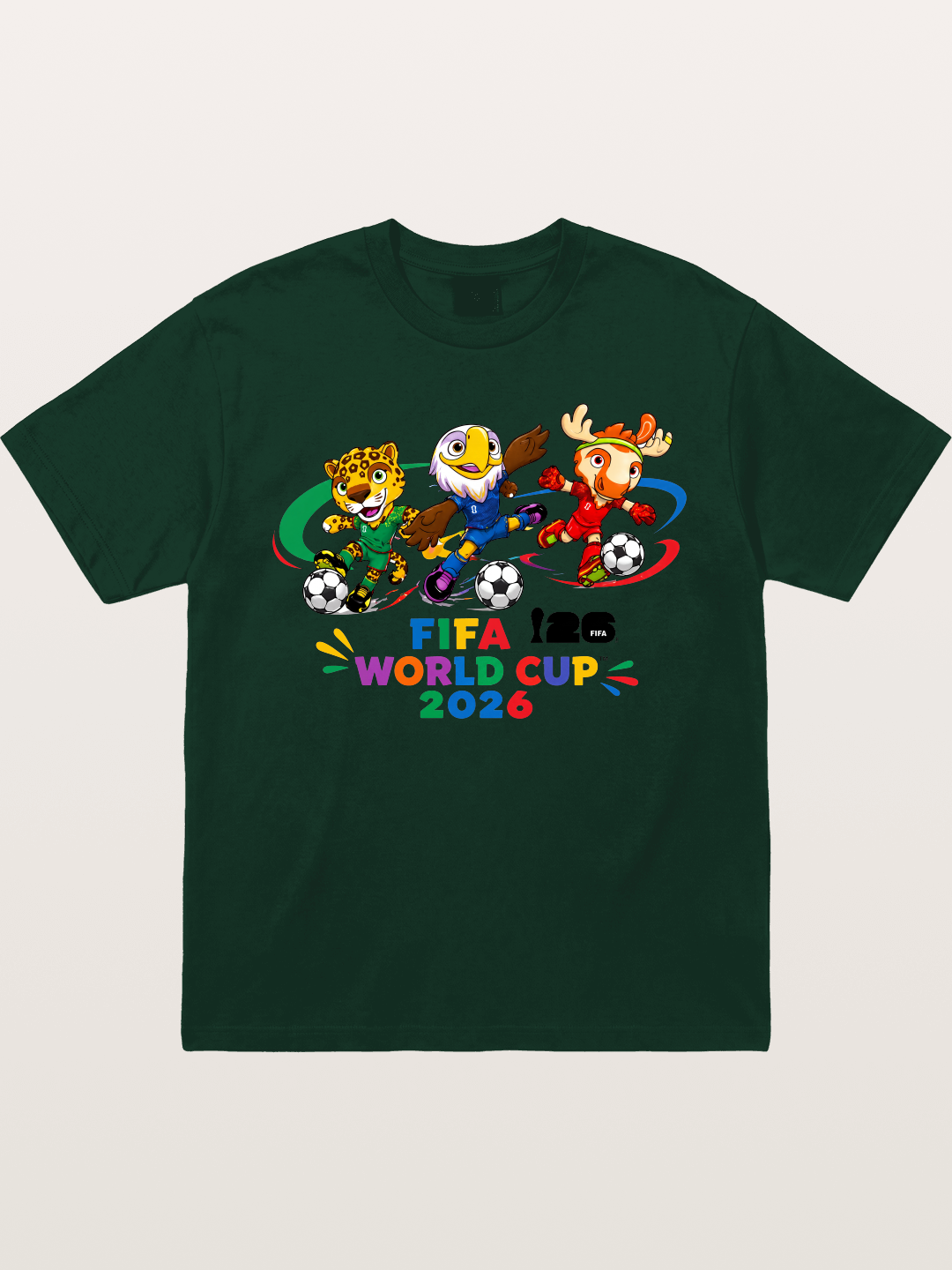 2026 World Cup Mascots Art Gildan T-shirt