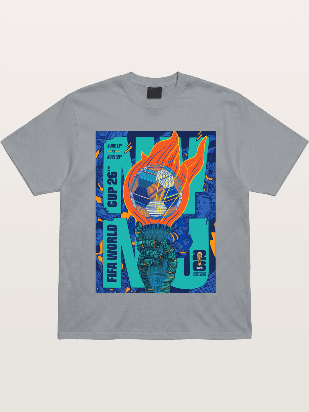 NYNJ WC 2026 Liberty Torch Soccer Gildan T-shirt