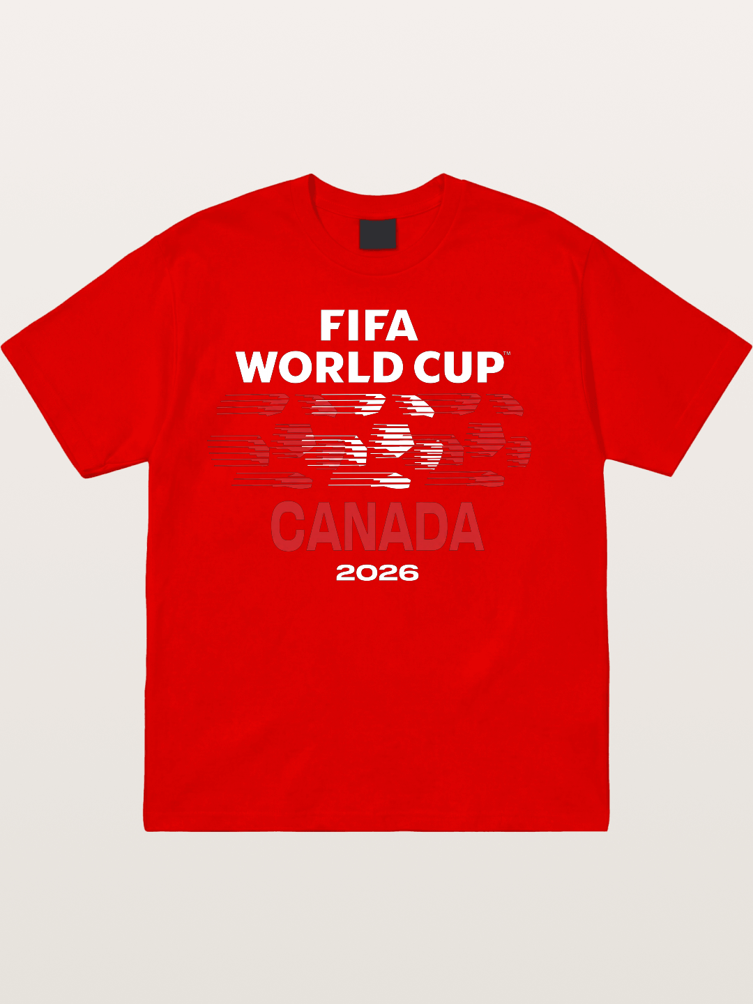 Canada WC 2026 Speed Text Design Cotton T-shirt