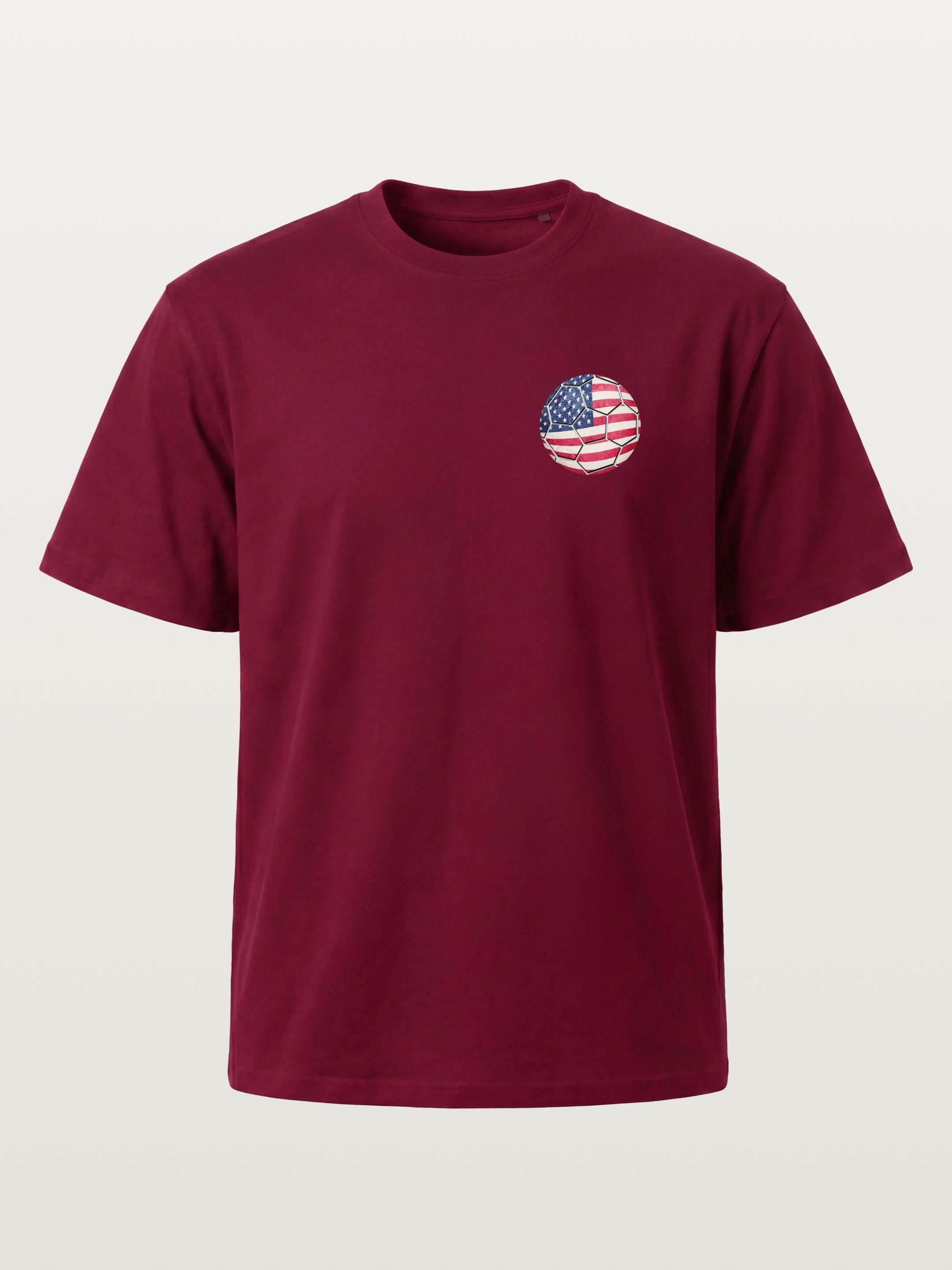 USA Flag Soccer Ball Art Gildan T-shirt