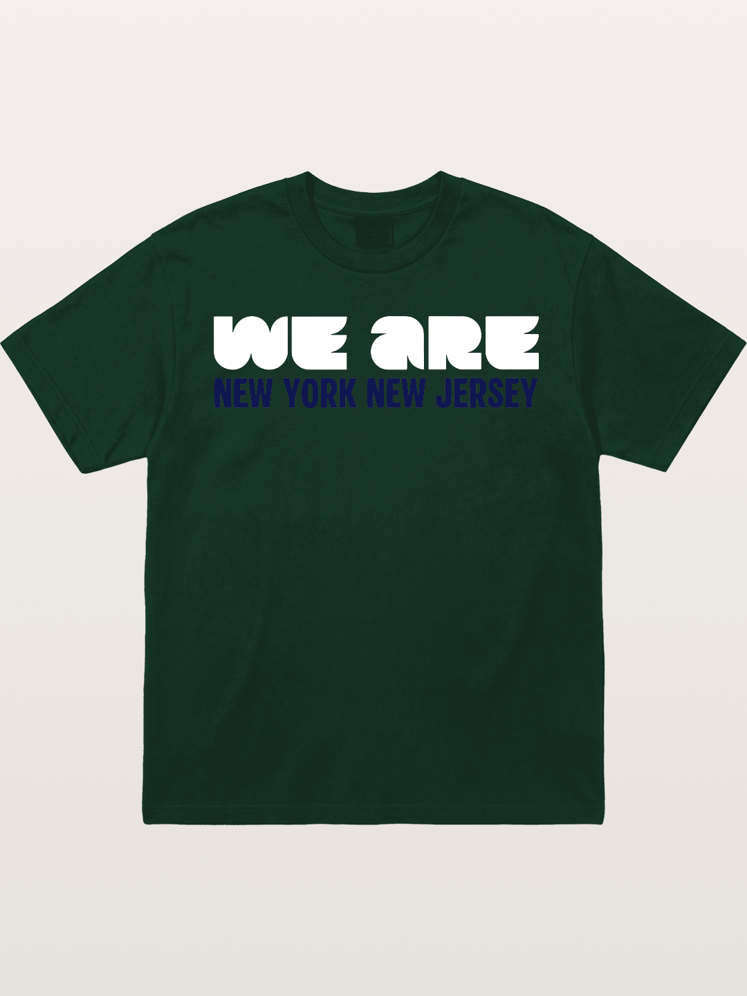 New York New Jersey Navy Typo Gildan T-shirt