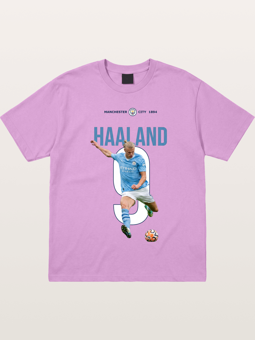 Haaland Number 9 Action Shot Gildan T-shirt