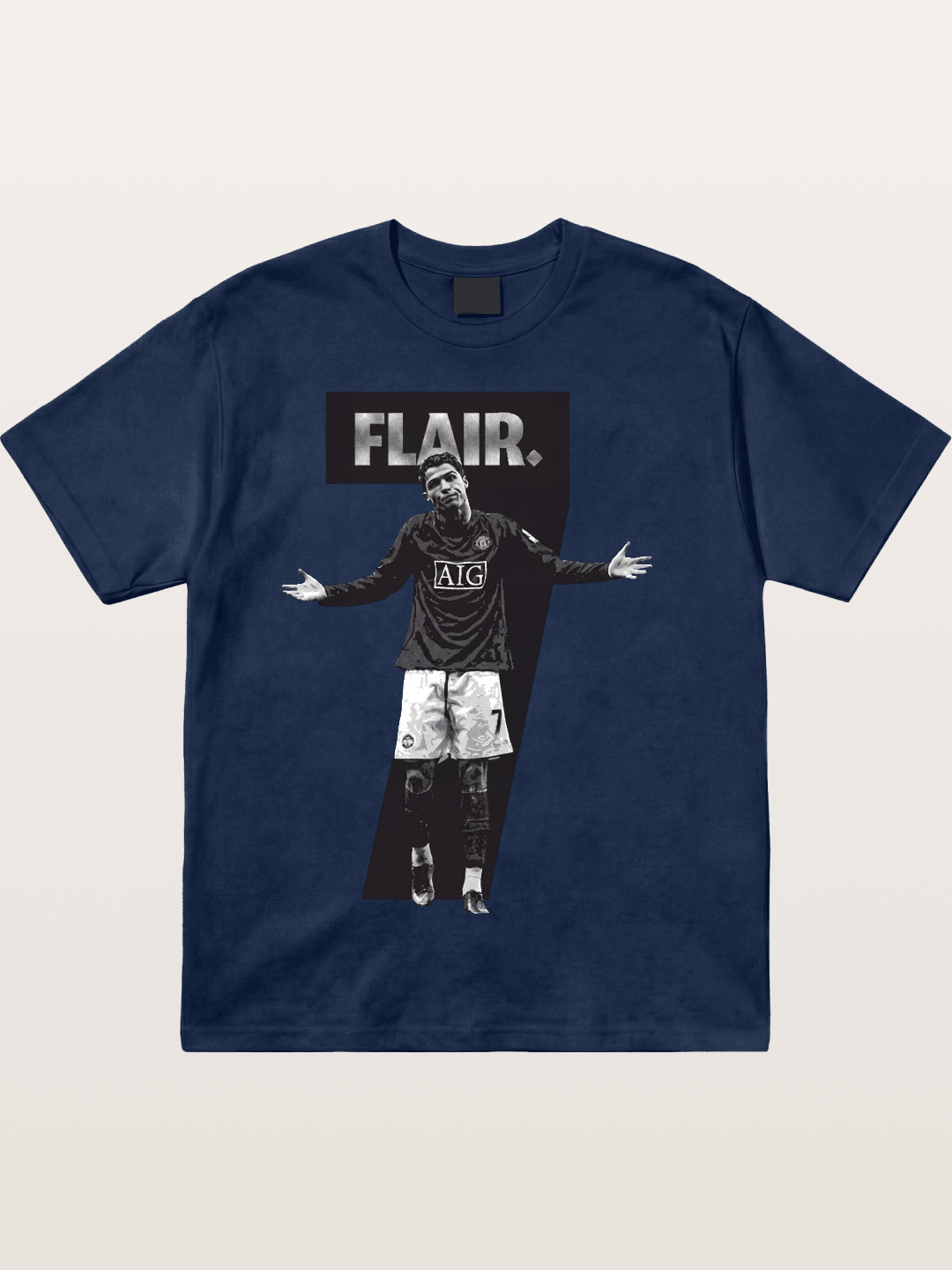Ronaldo Black And White Number 7 Cotton T-shirt