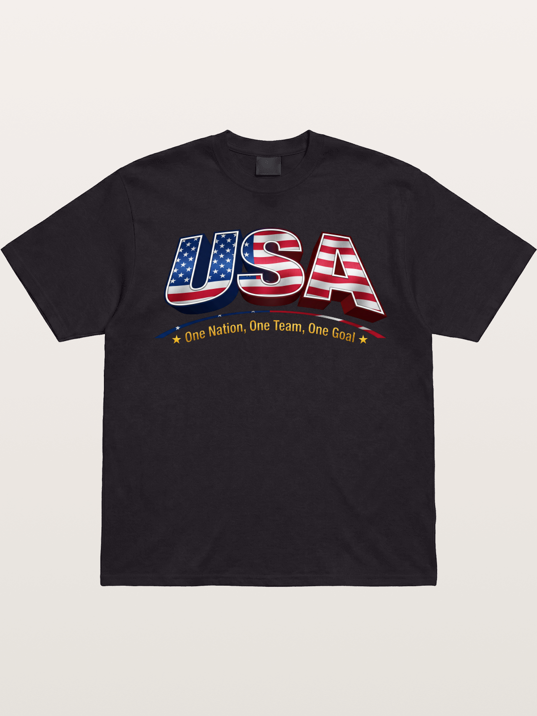 USA Flag 3D Letter World Cup Gildan T-shirt