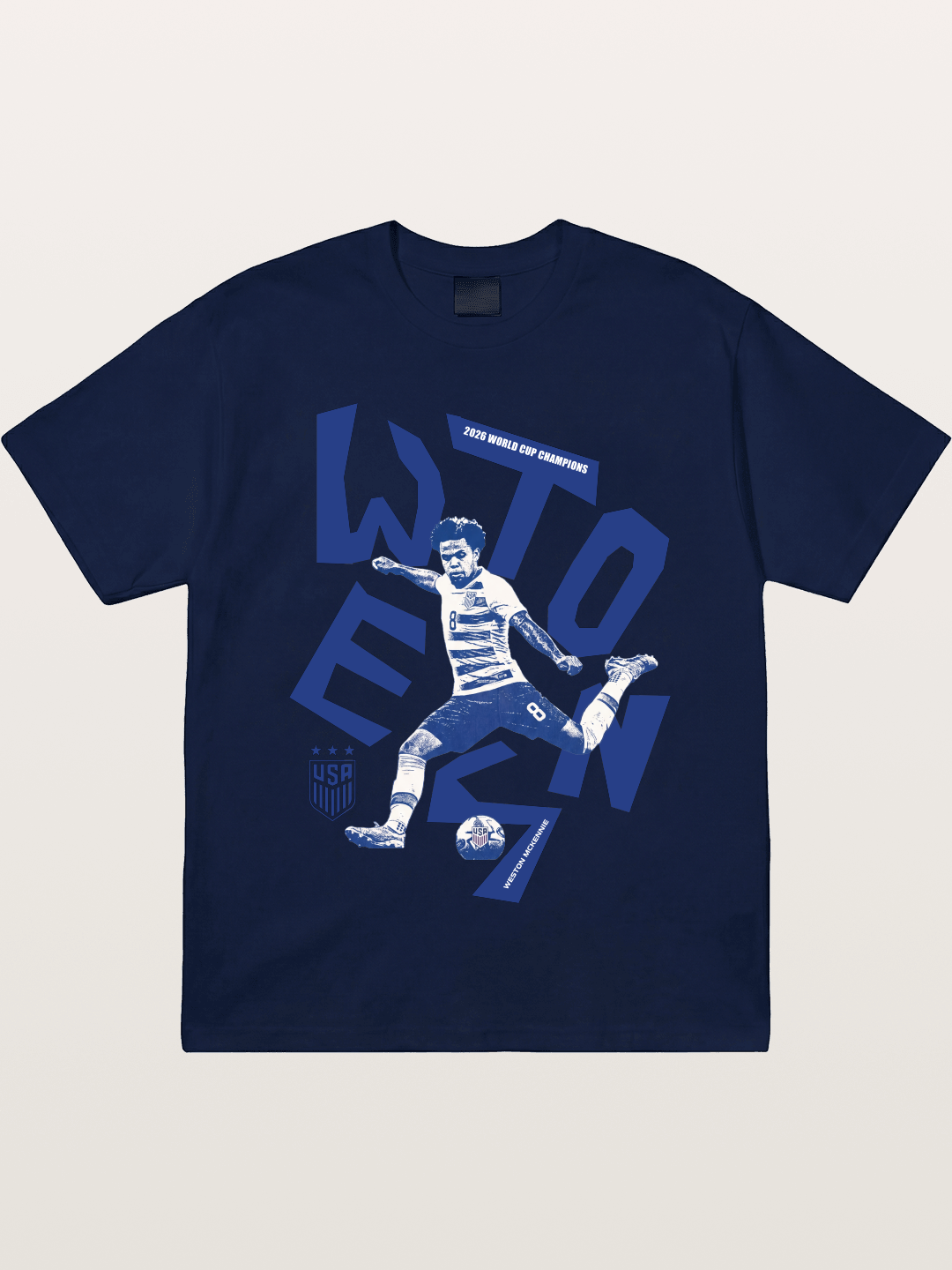 Weston Mckennie Bold USA Lettering Gildan T-shirt