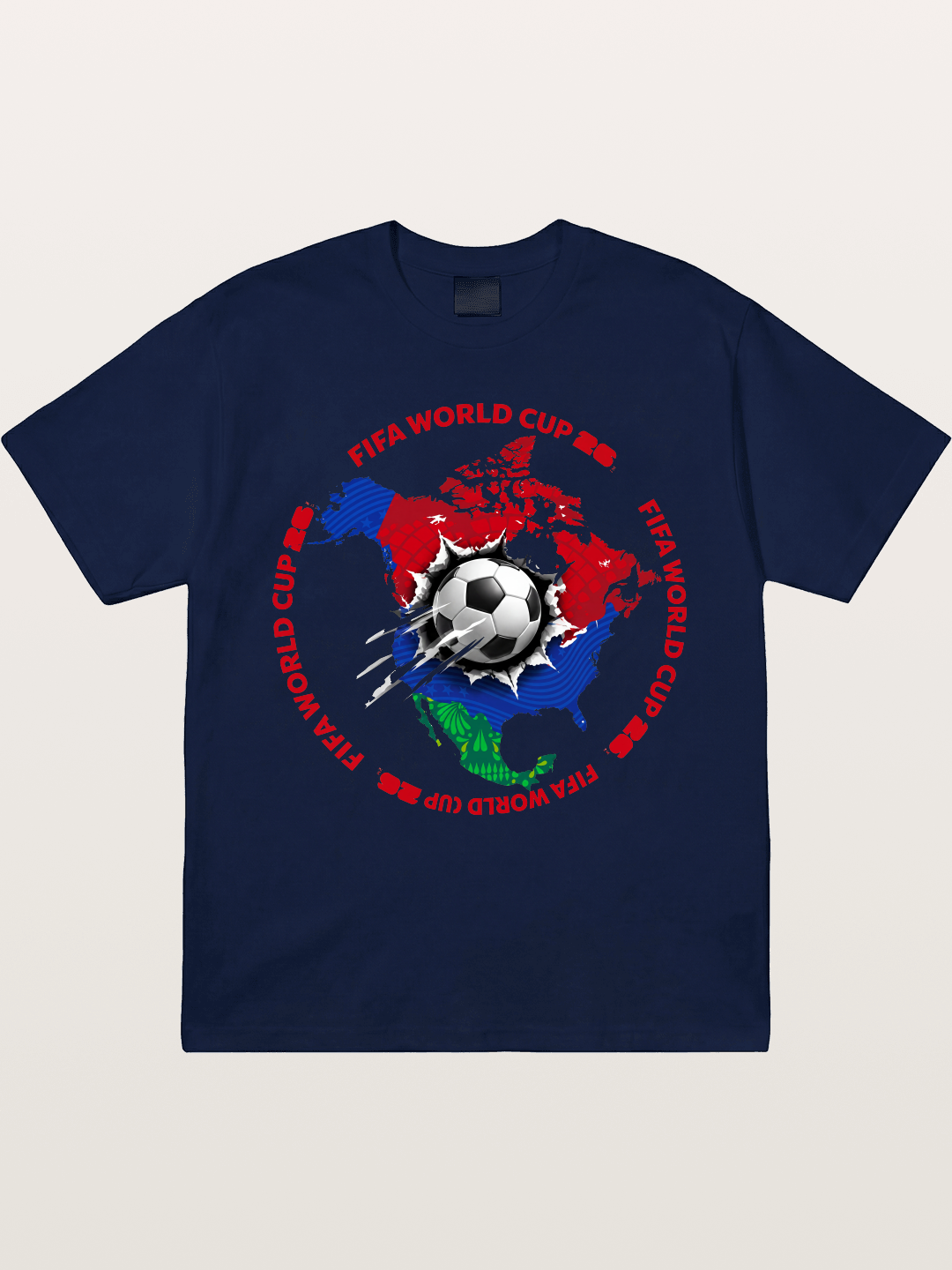 Soccer Ball Americas Burst Design Gildan T-shirt