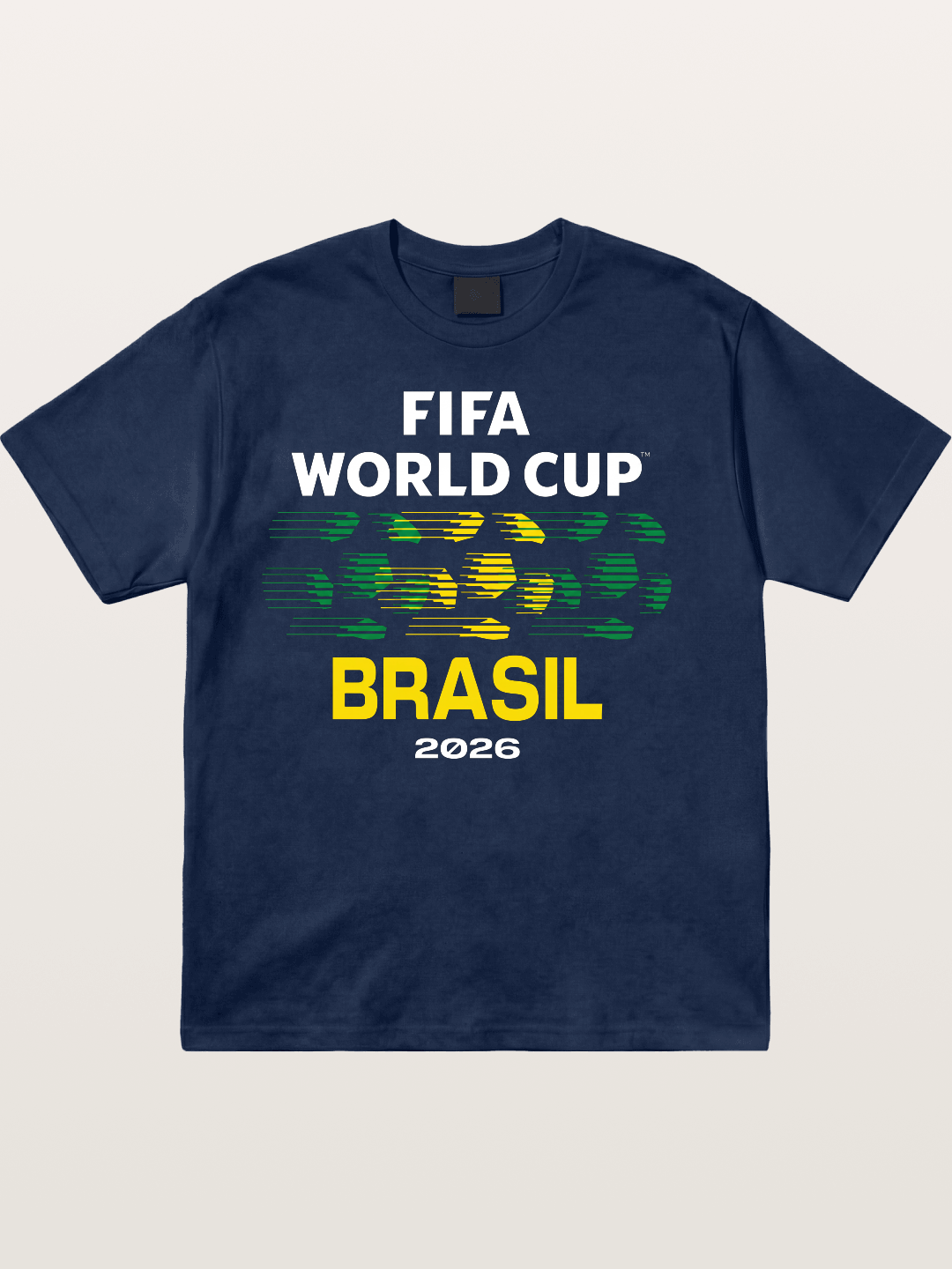 Brasil WC 2026 Speed Text Design Cotton T-shirt