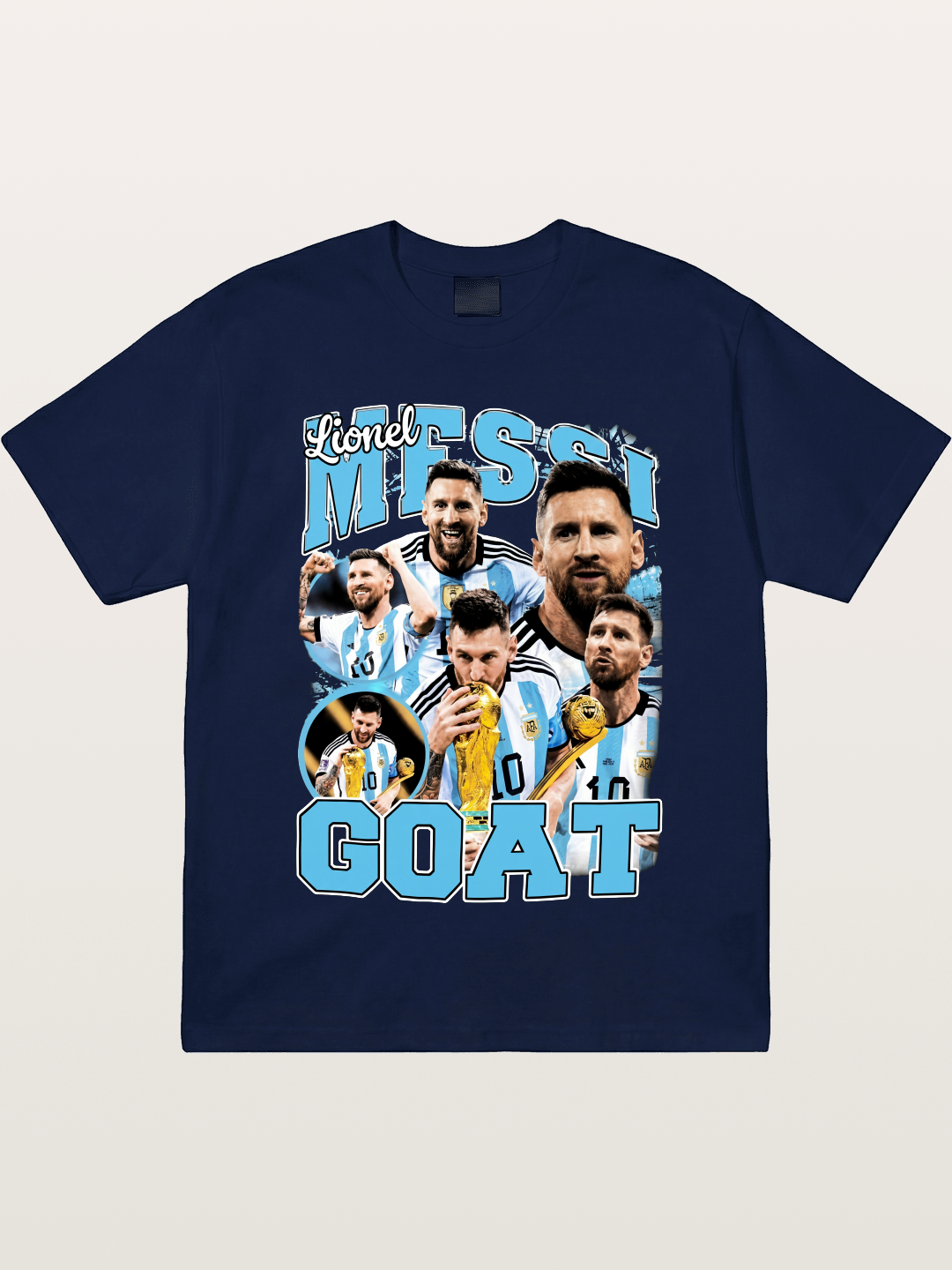 Lionel Messi GOAT Argentina Collage Gildan T-shirt
