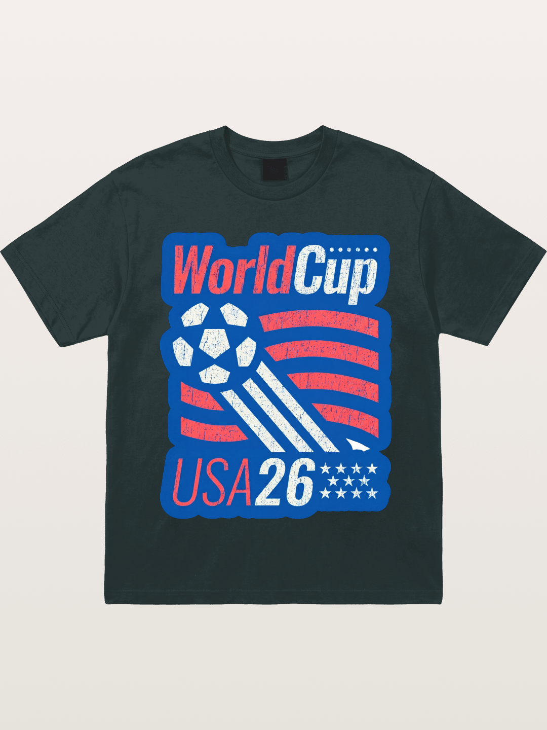 American Flag Soccer Ball WC 2026 Gildan T-shirt