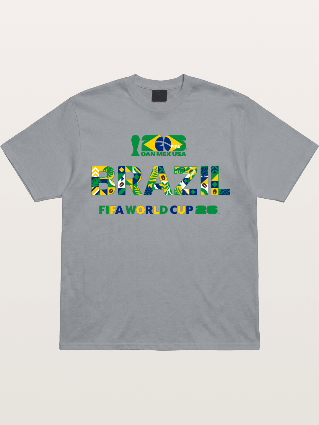 Brazil 2026 Floral Pattern Art Gildan T-shirt