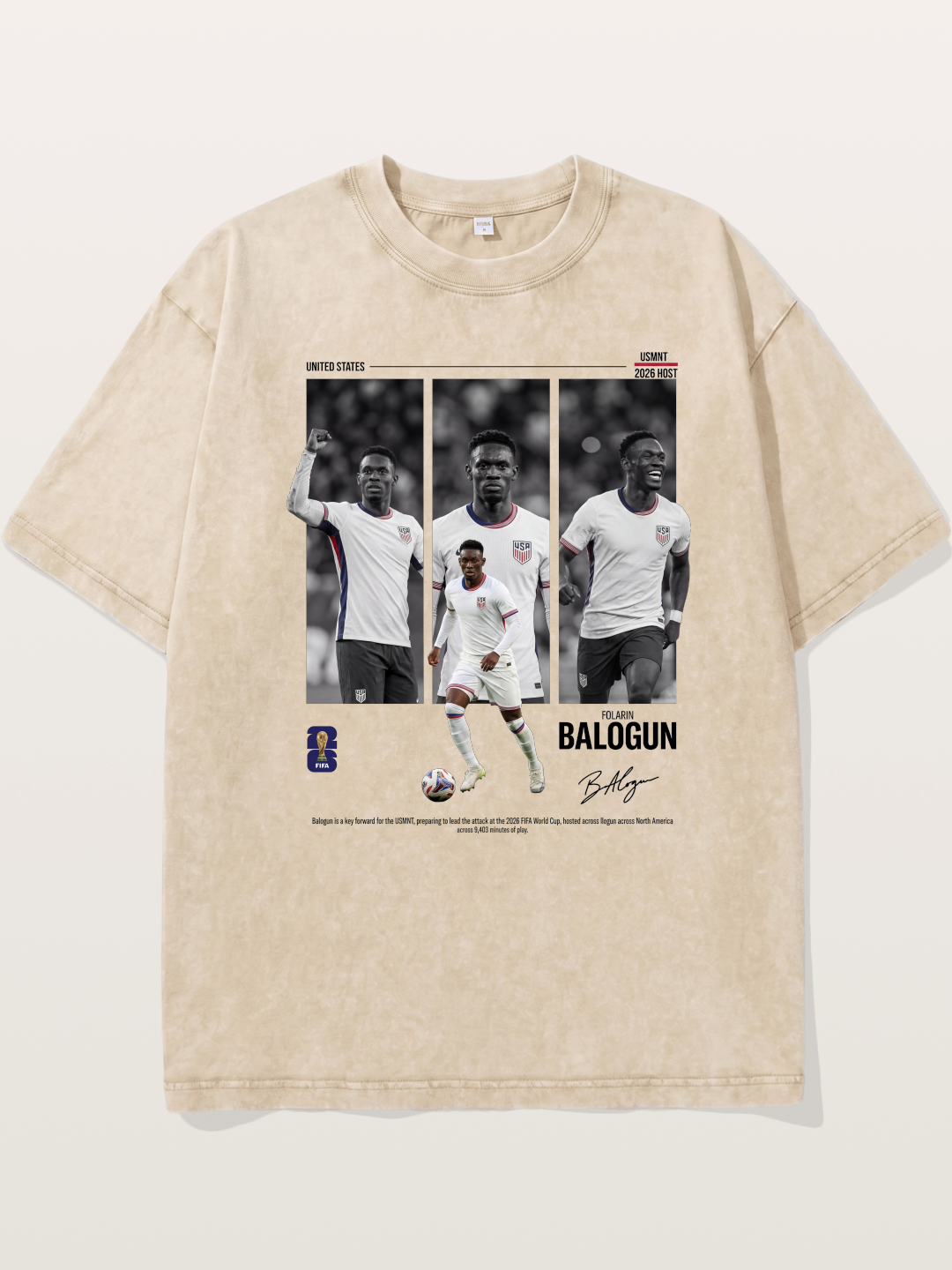 Folarin Balogun Three Panel Archive Washed T-shirt