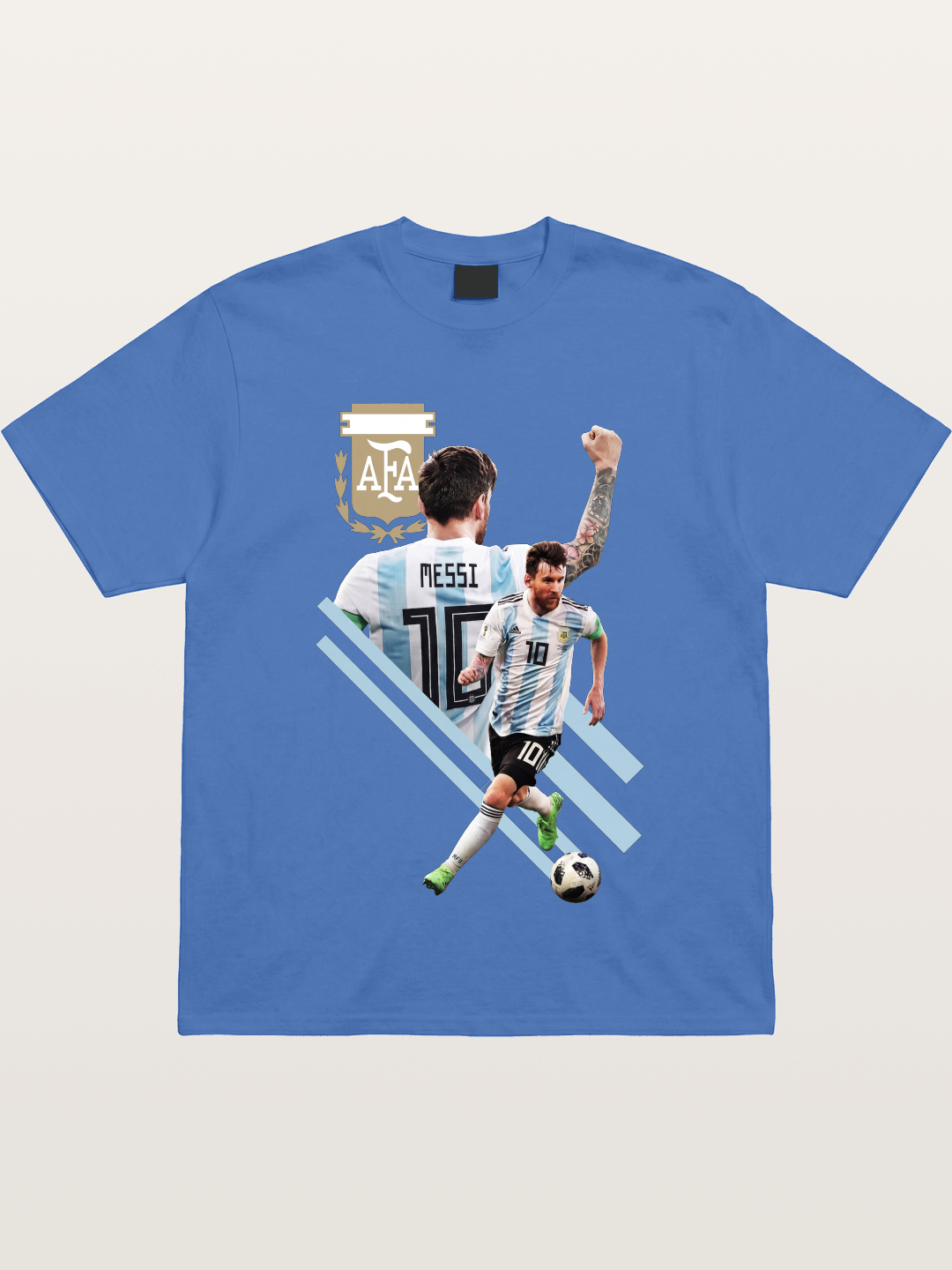 Messi Argentina Layered Art Gildan T-shirt