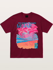 Miami WC 2026 Tropical Sunset Beach Gildan T-shirt