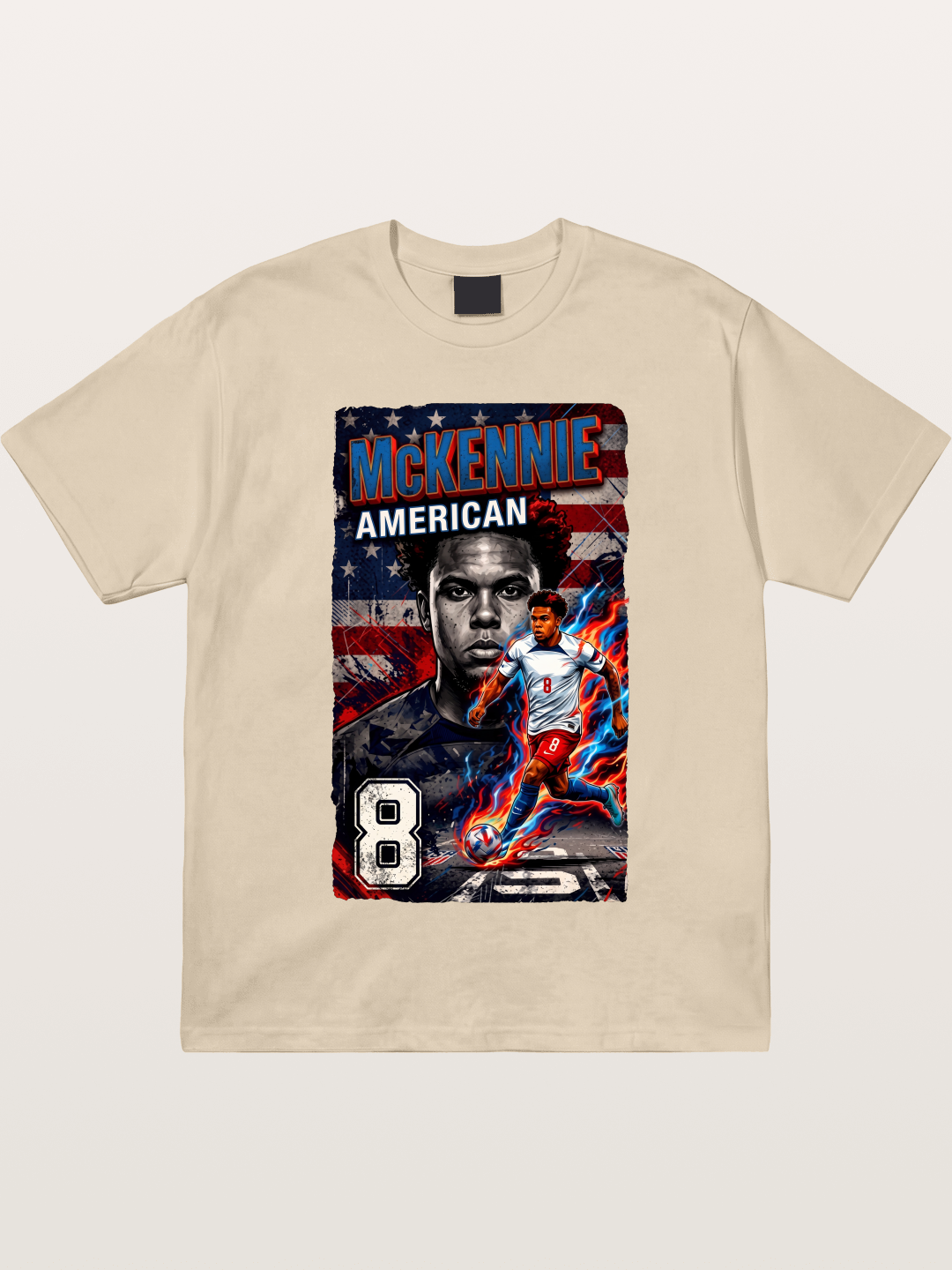 Weston Mckennie Fiery Retro Design Gildan T-shirt