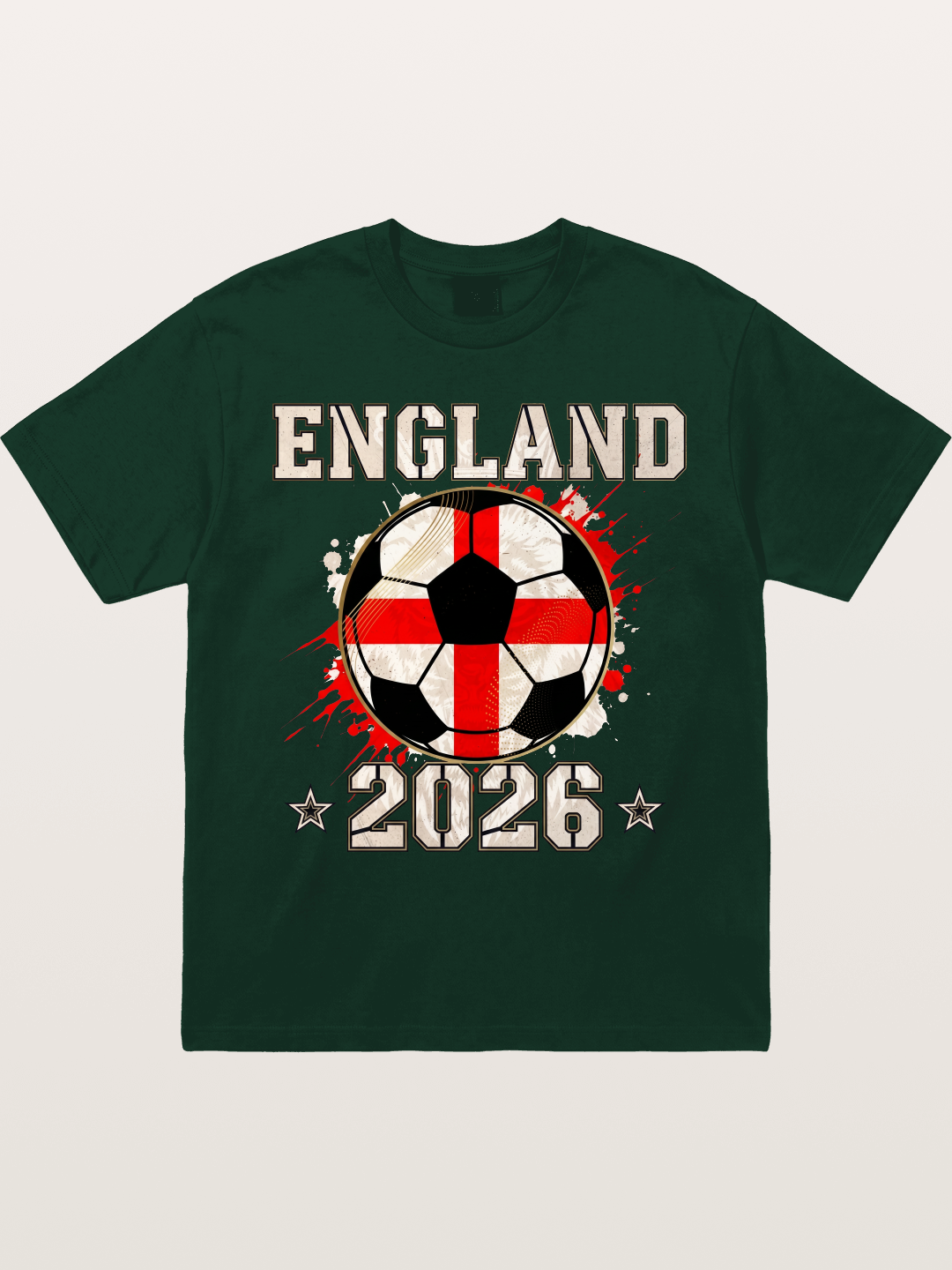 England 2026 Soccer Cross Flag Gildan T-shirt
