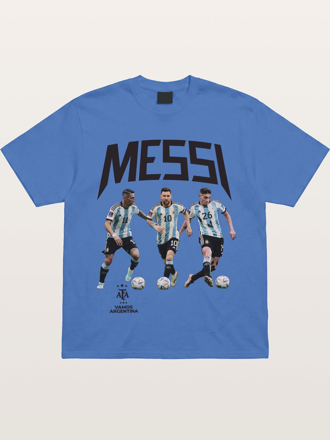 Messi Argentina Trio Soccer Players Gildan T-shirt