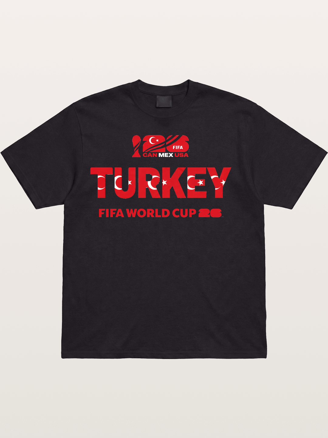 Turkey 2026 Crescent Star Design Cotton T-shirt