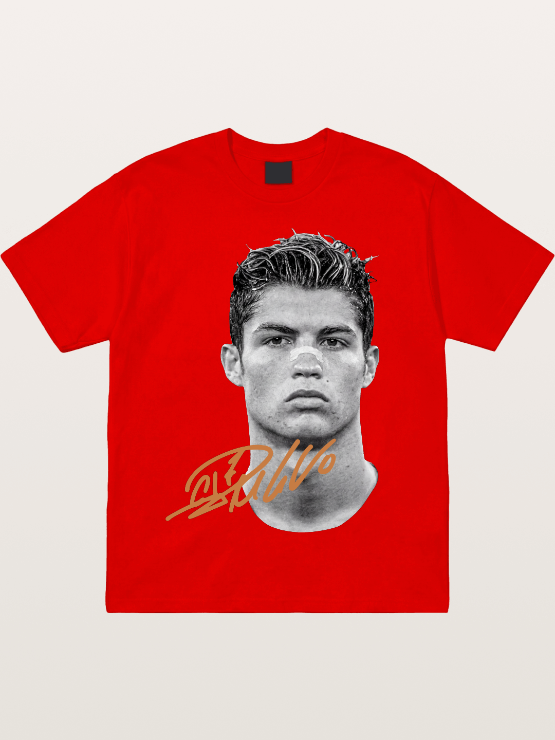 Cristiano Ronaldo Black White Portrait Cotton T-shirt