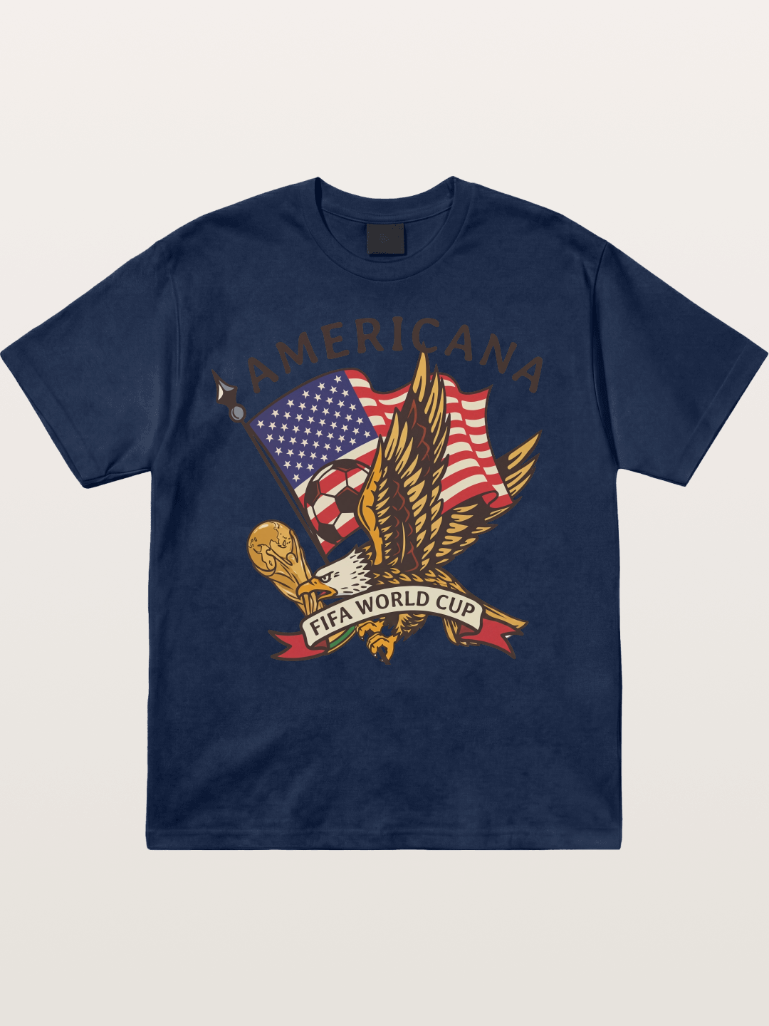 USA Eagle World Cup Graphic Cotton T-shirt