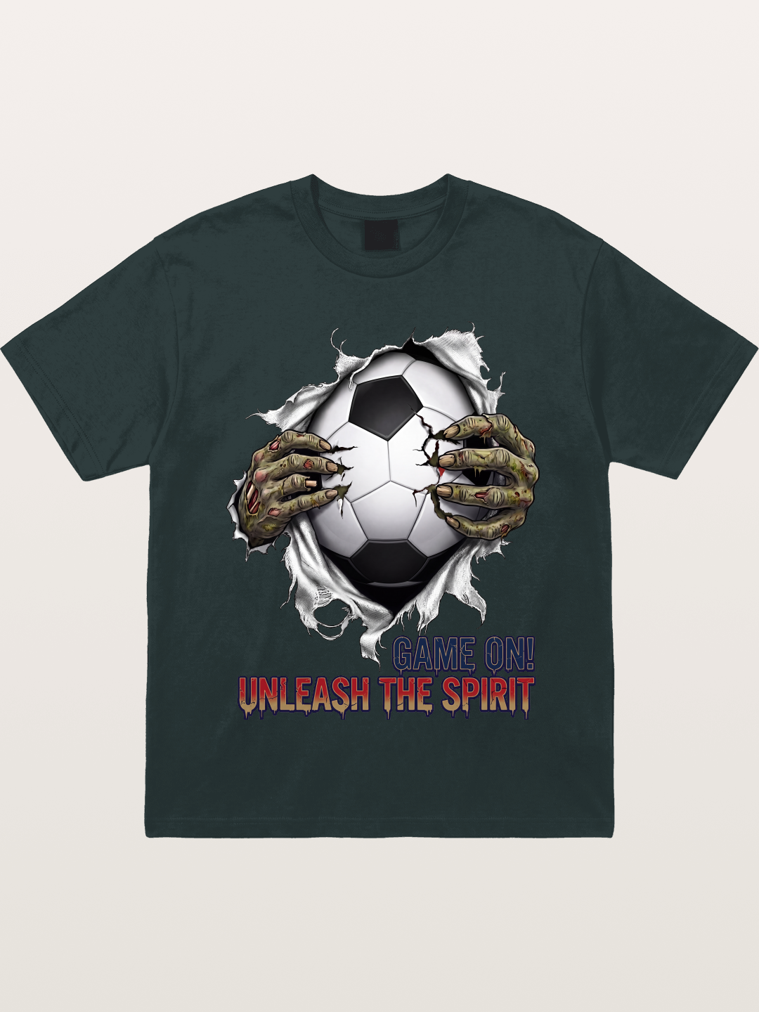 Zombie Claw Tear Soccer Print Gildan T-shirt