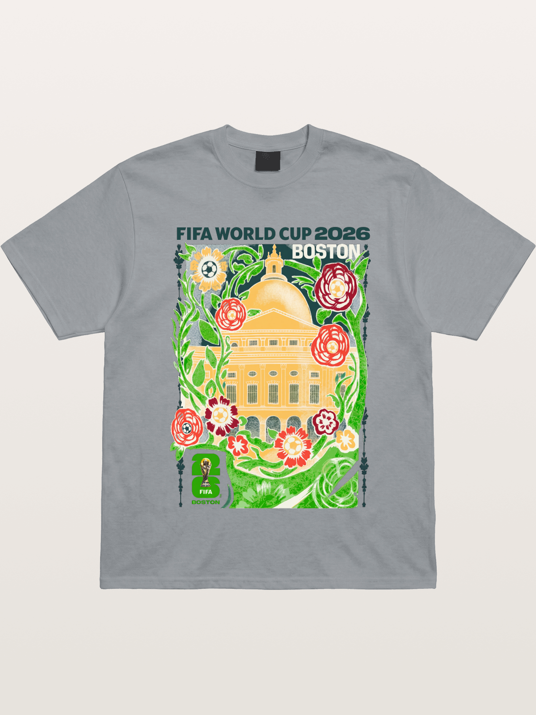 Boston WC 2026 Floral City Hall Art Gildan T-shirt