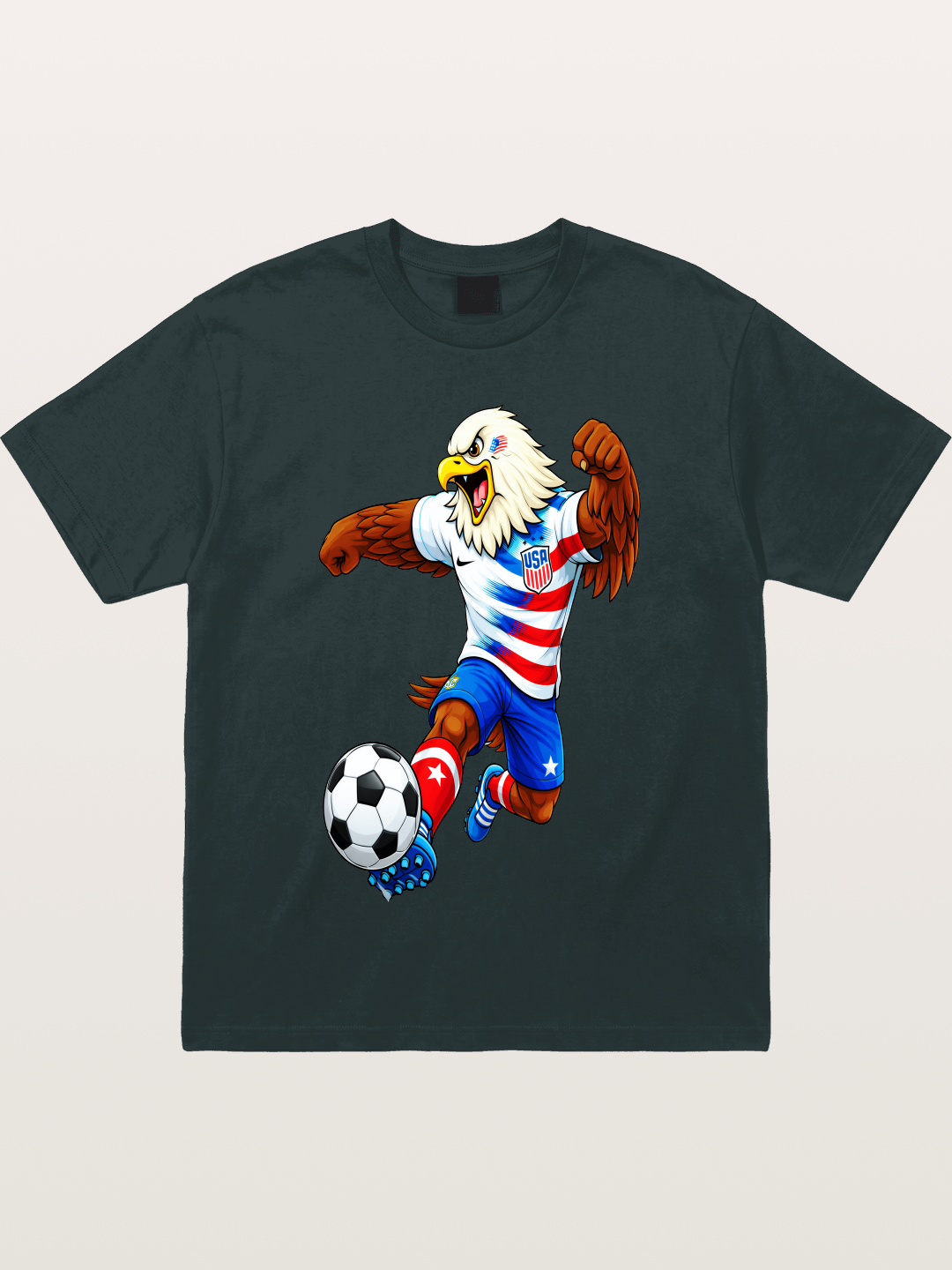 USA Eagle Mascot Soccer Graphic Gildan T-shirt