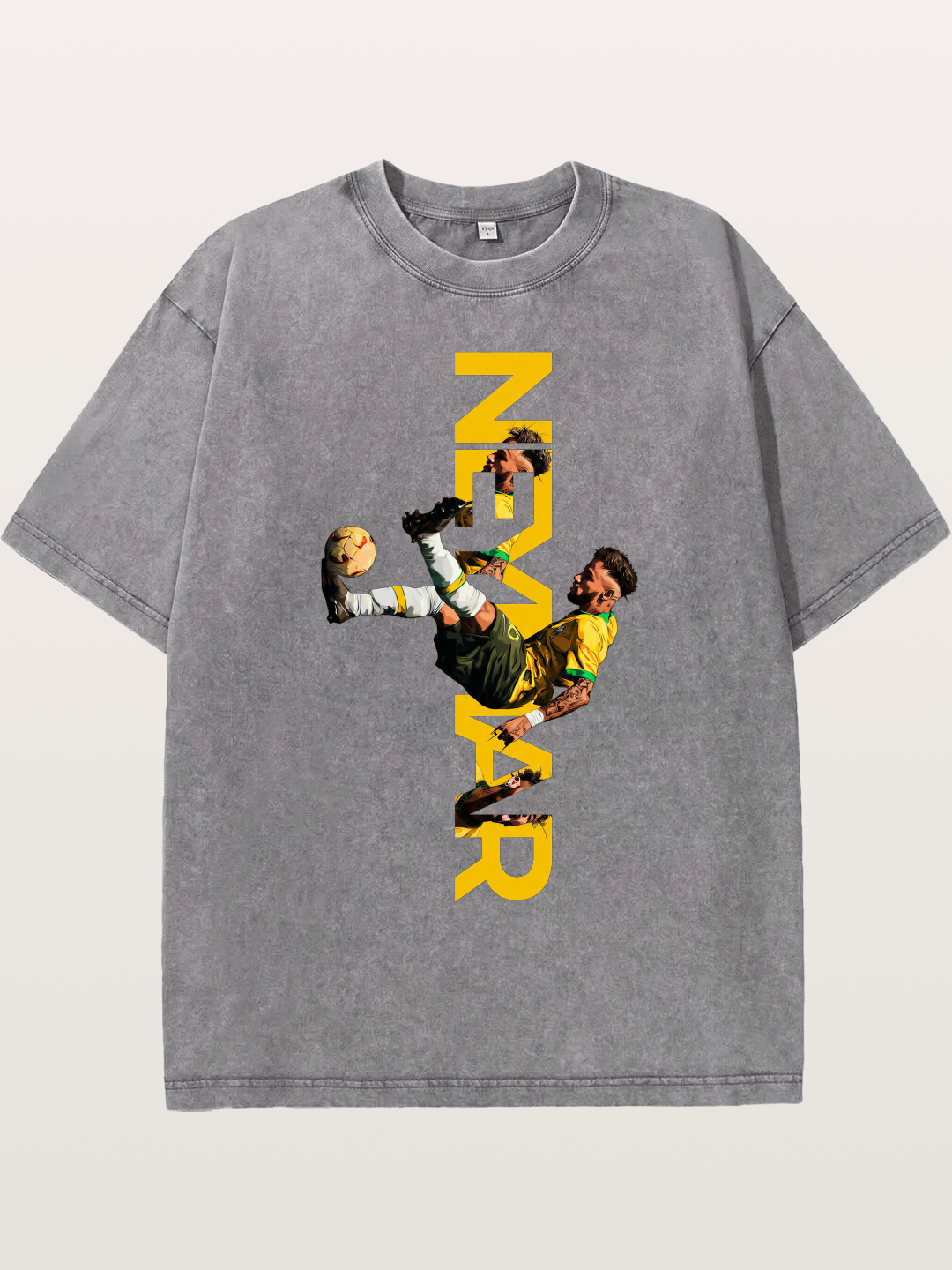 Neymar Brazil Bicycle Kick Washed T-shirt