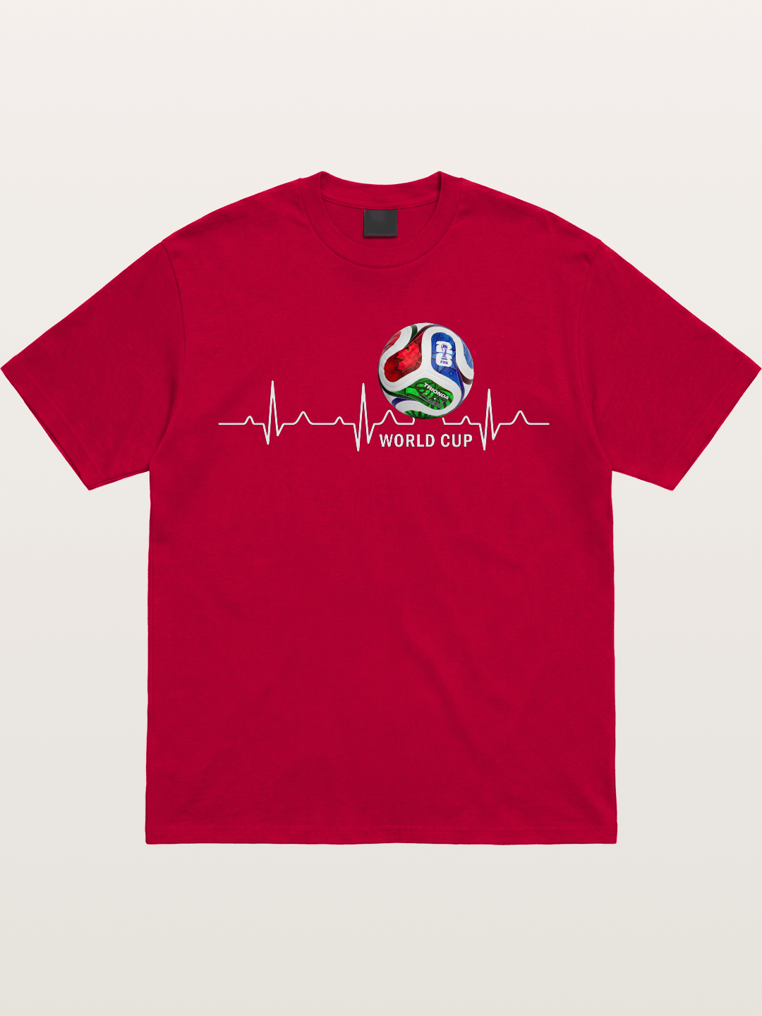 World Cup Soccer Heartbeat Graphic Gildan T-shirt