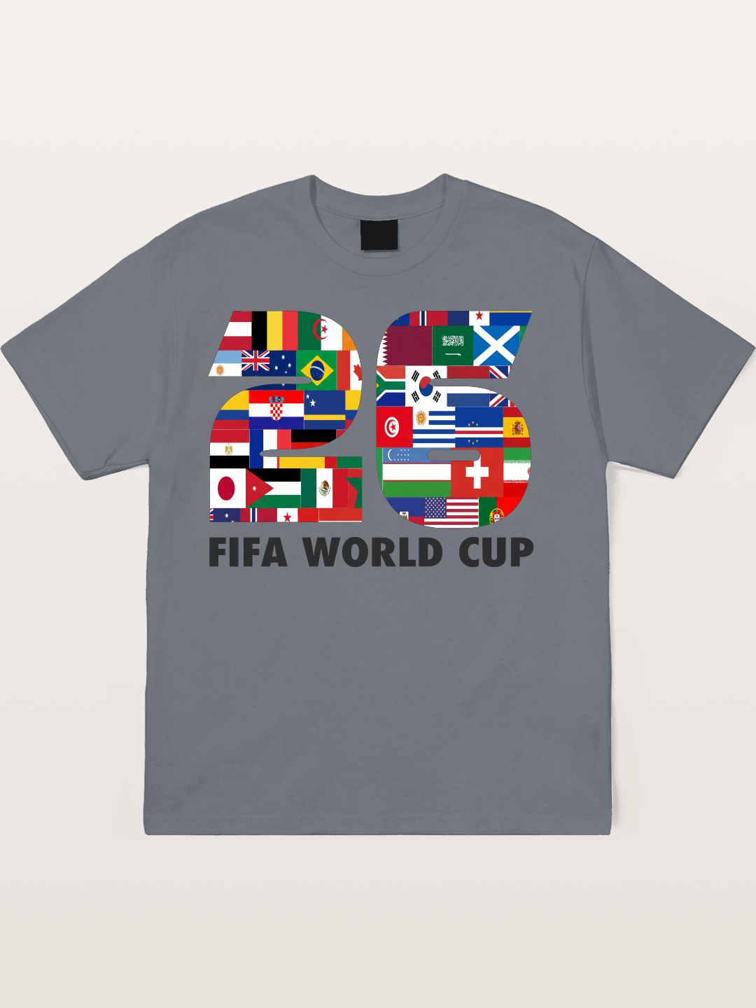 2026 World Cup Nations Flags Collage Cotton T-shirt