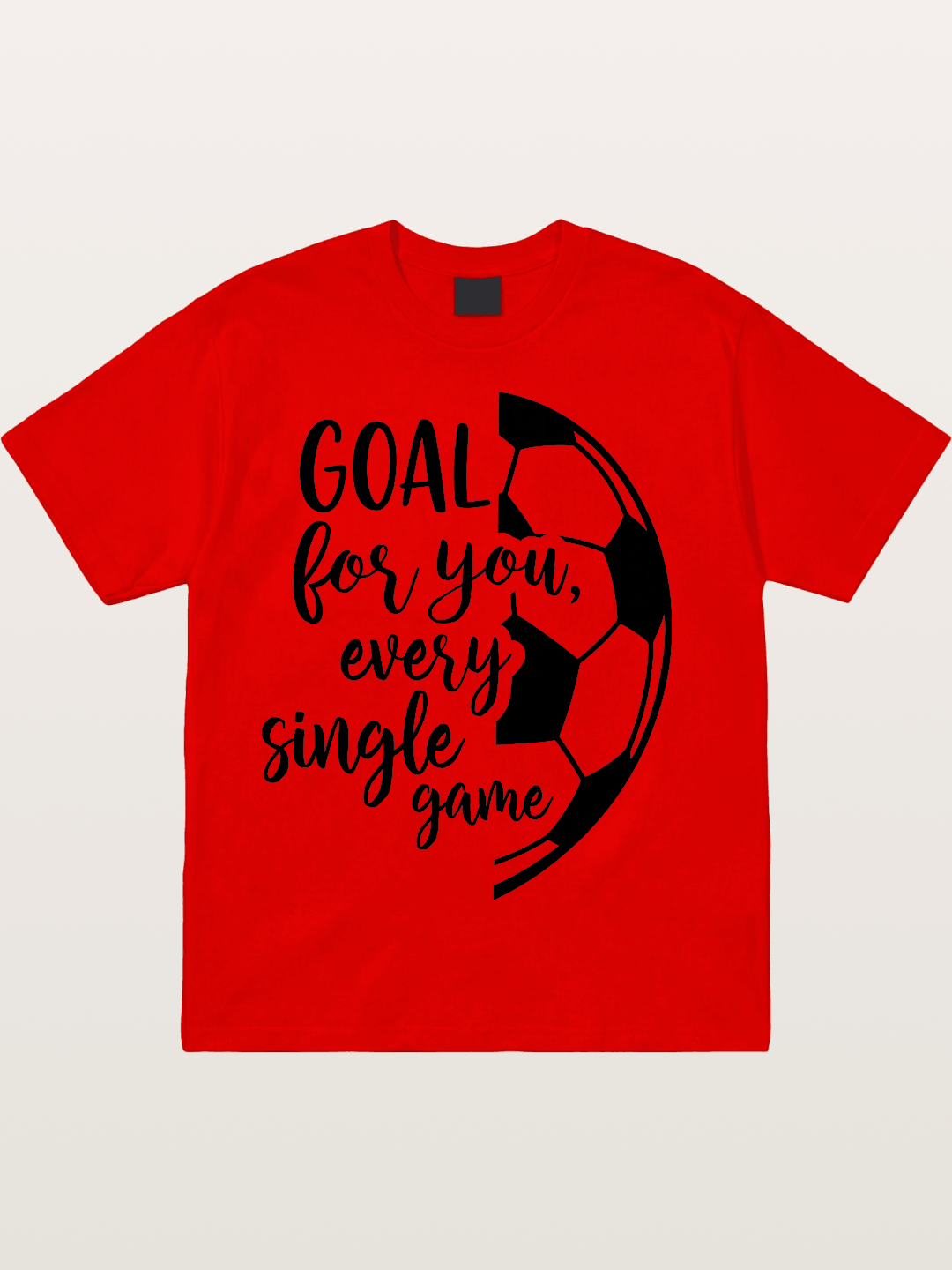 Goal For You Soccer Script Card Cotton T-shirt