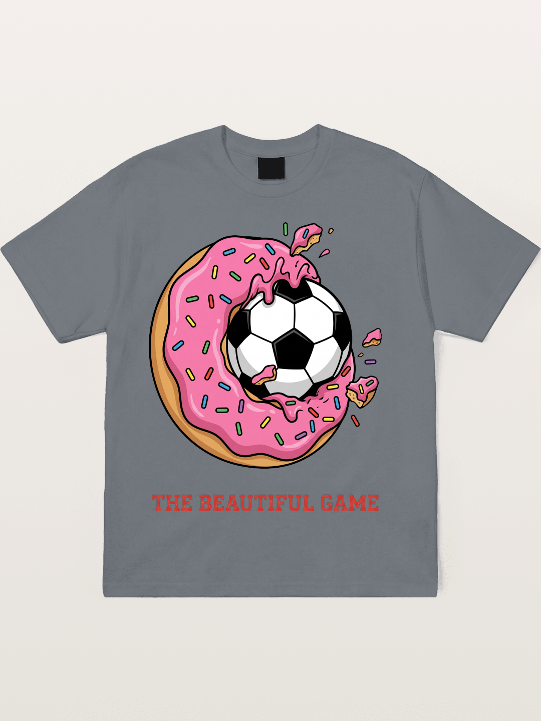 Donut Soccer Sweet Game Art Cotton T-shirt