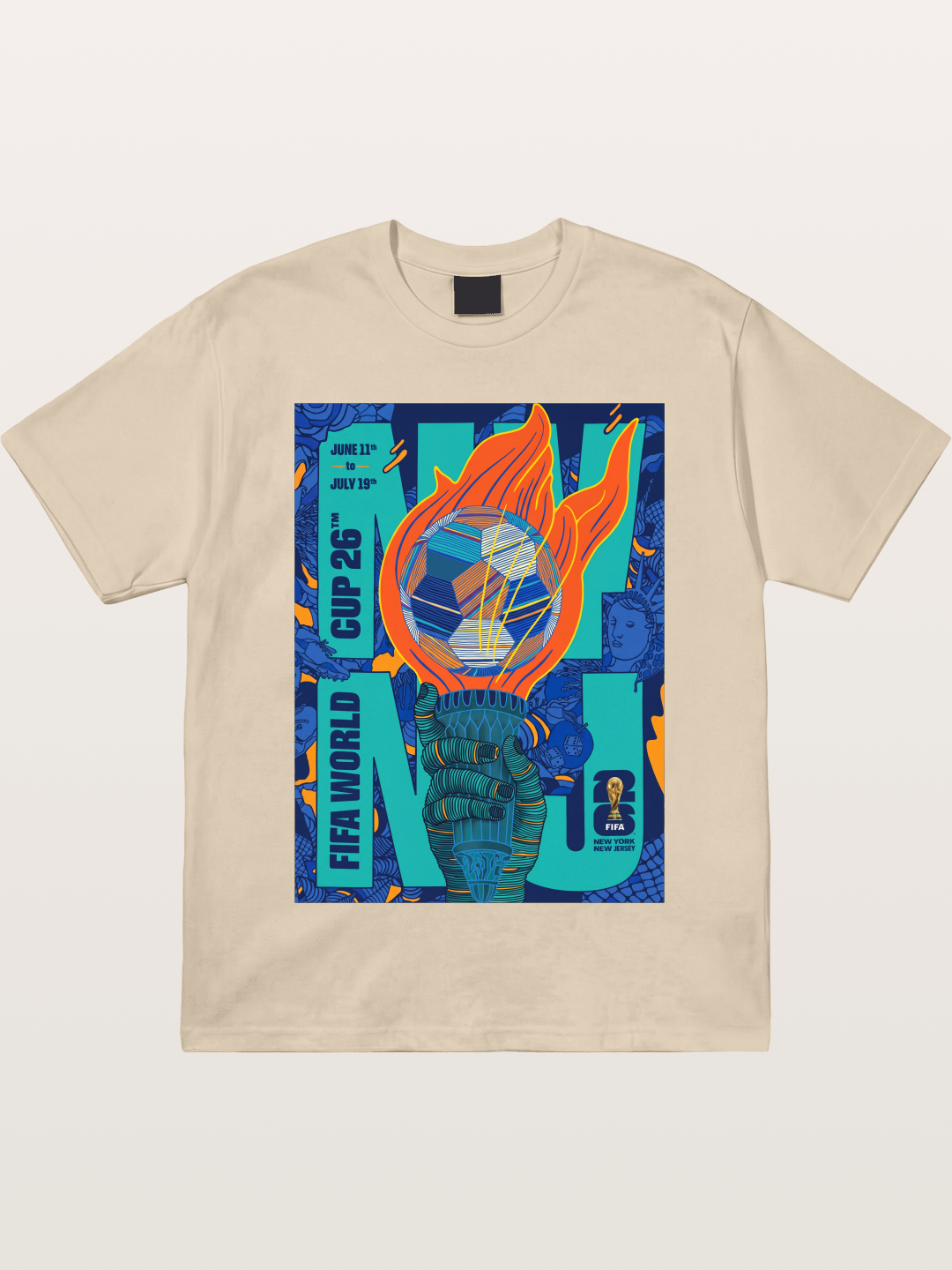NYNJ WC 2026 Liberty Torch Soccer Gildan T-shirt