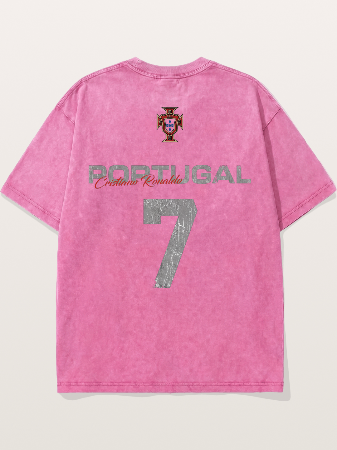 Portugal Ronaldo 7 Jersey Washed T-shirt