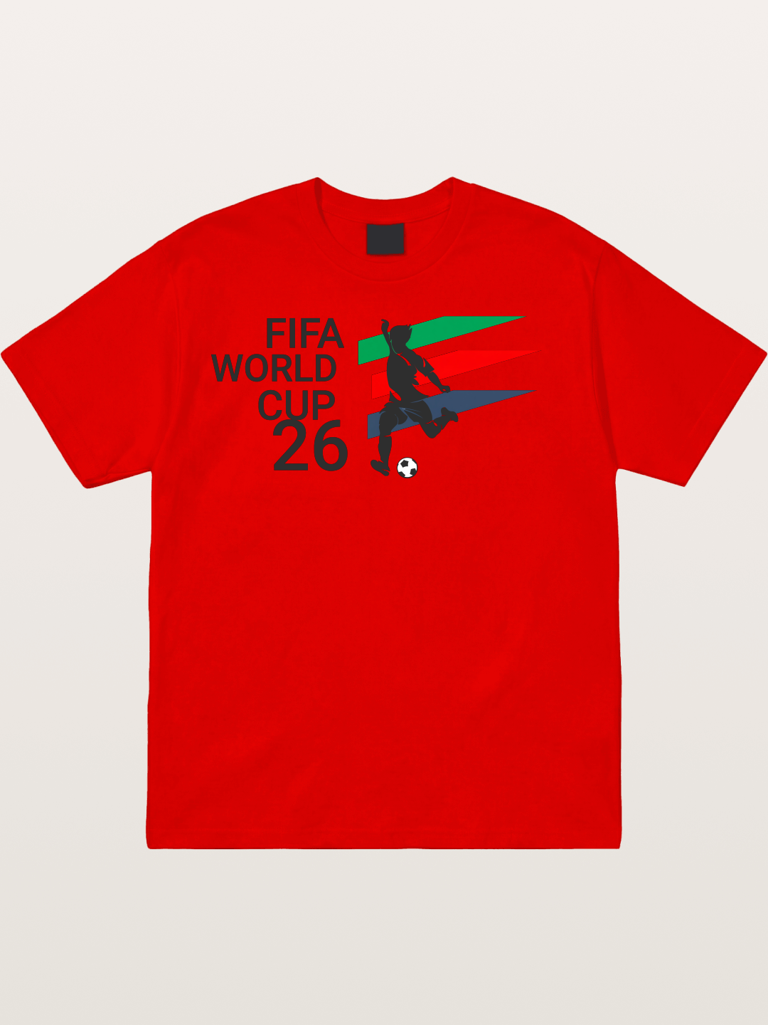 2026 WC Soccer Player Color Stripes Cotton T-shirt