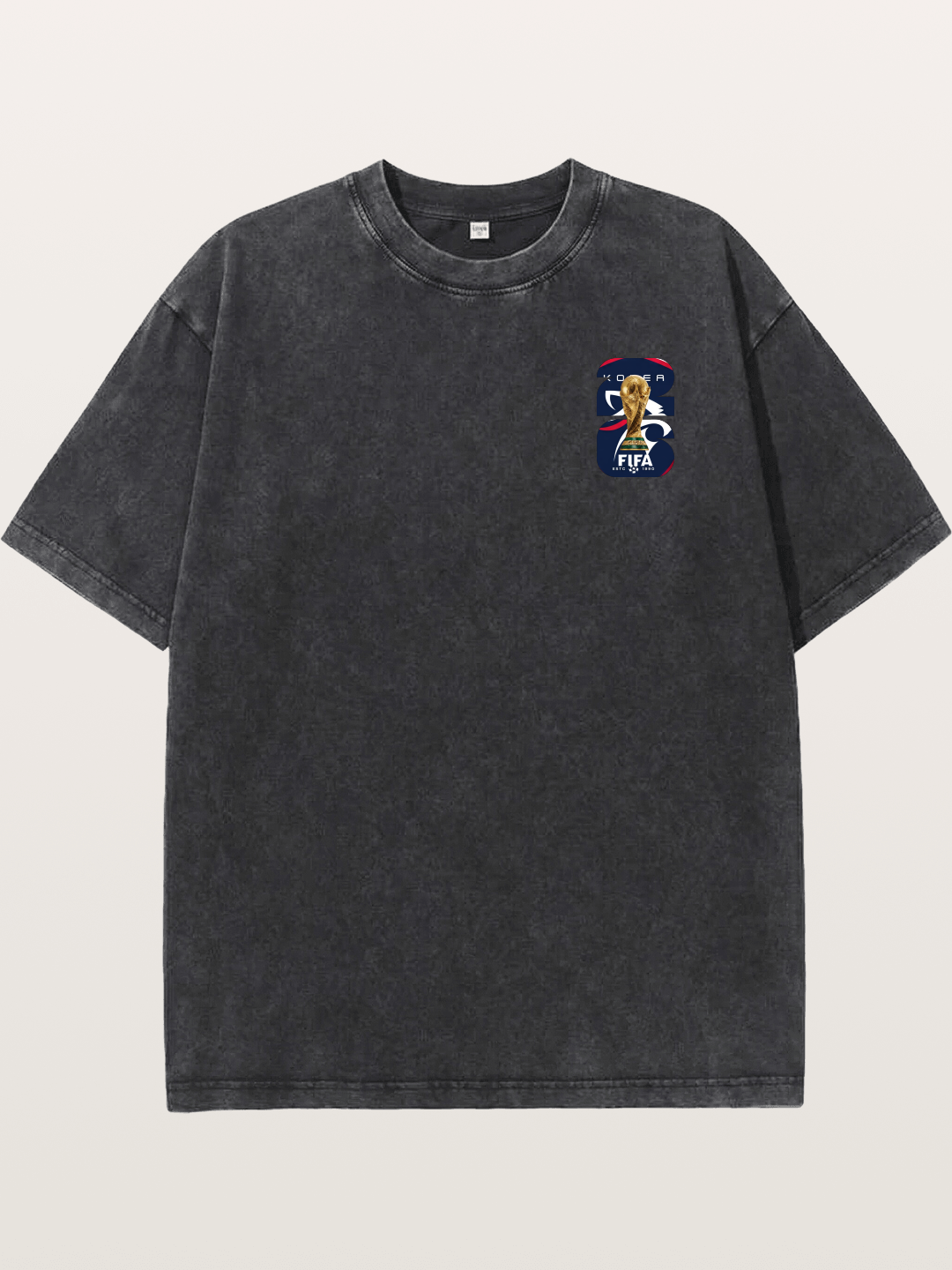 Korea World Cup Trophy Emblem Washed T-shirt