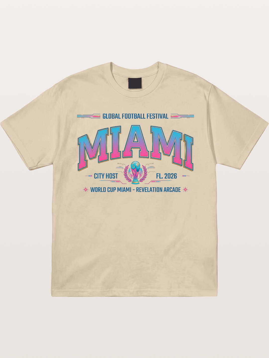 Miami 2026 WC Ombre Typography Gildan T-shirt