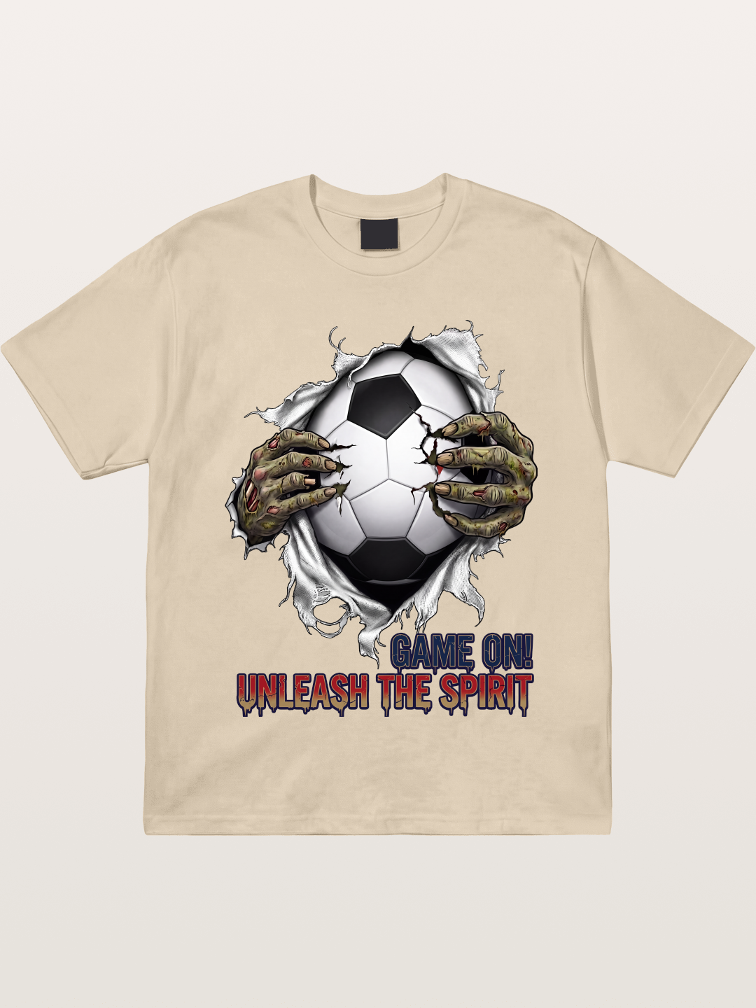 Zombie Claw Tear Soccer Print Gildan T-shirt