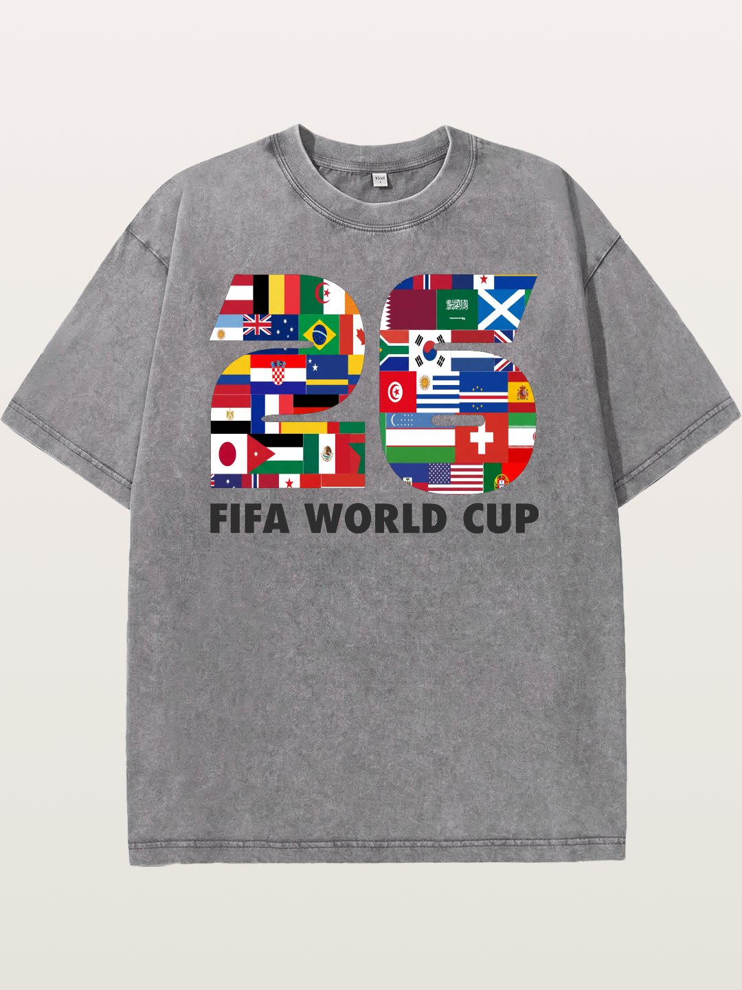 2026 World Cup Nations Flags Collage Washed T-shirt