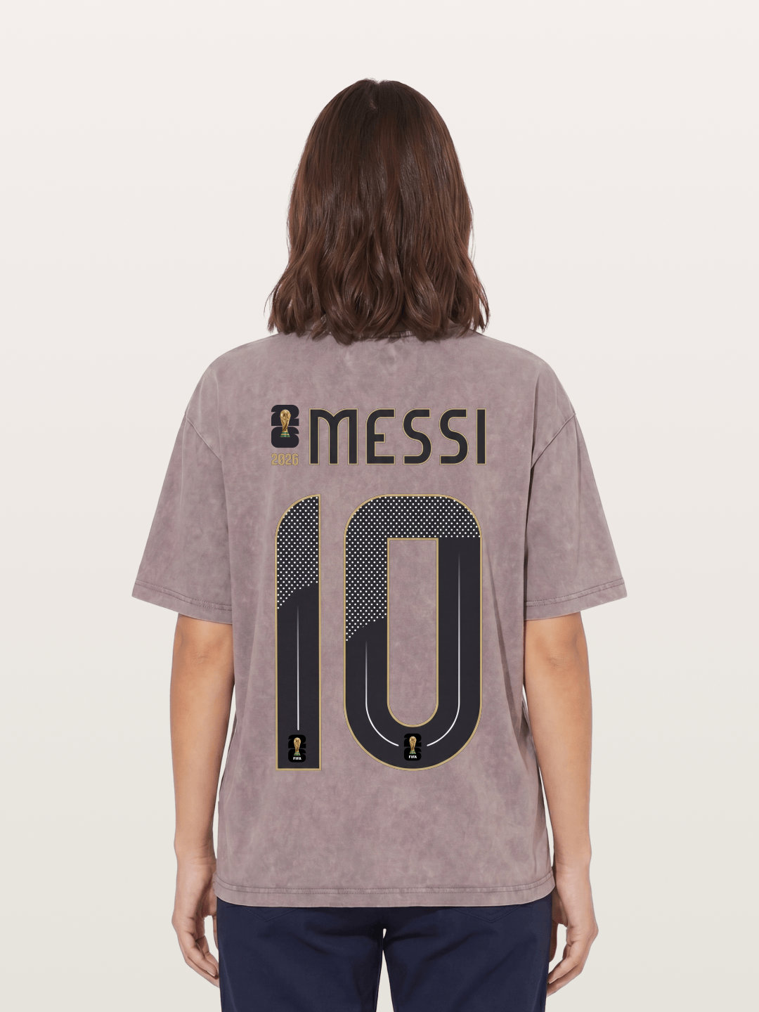 Argentina 10 Messi 2026 WC Washed T-shirt