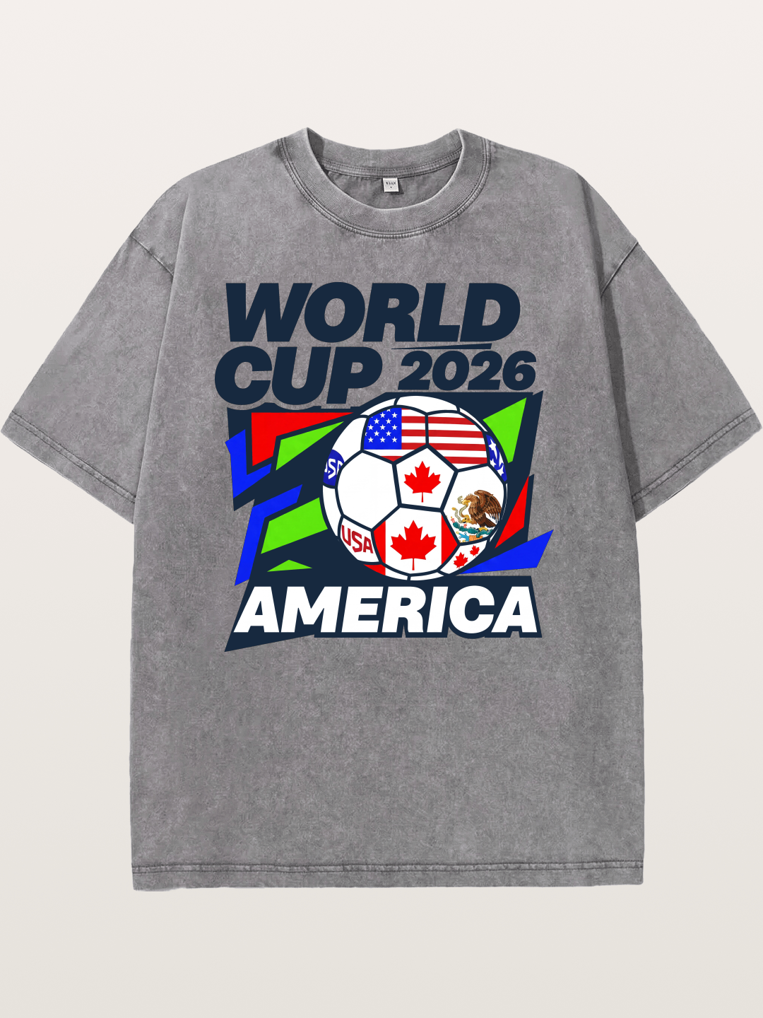 World Cup 2026 America Geometric Washed T-shirt