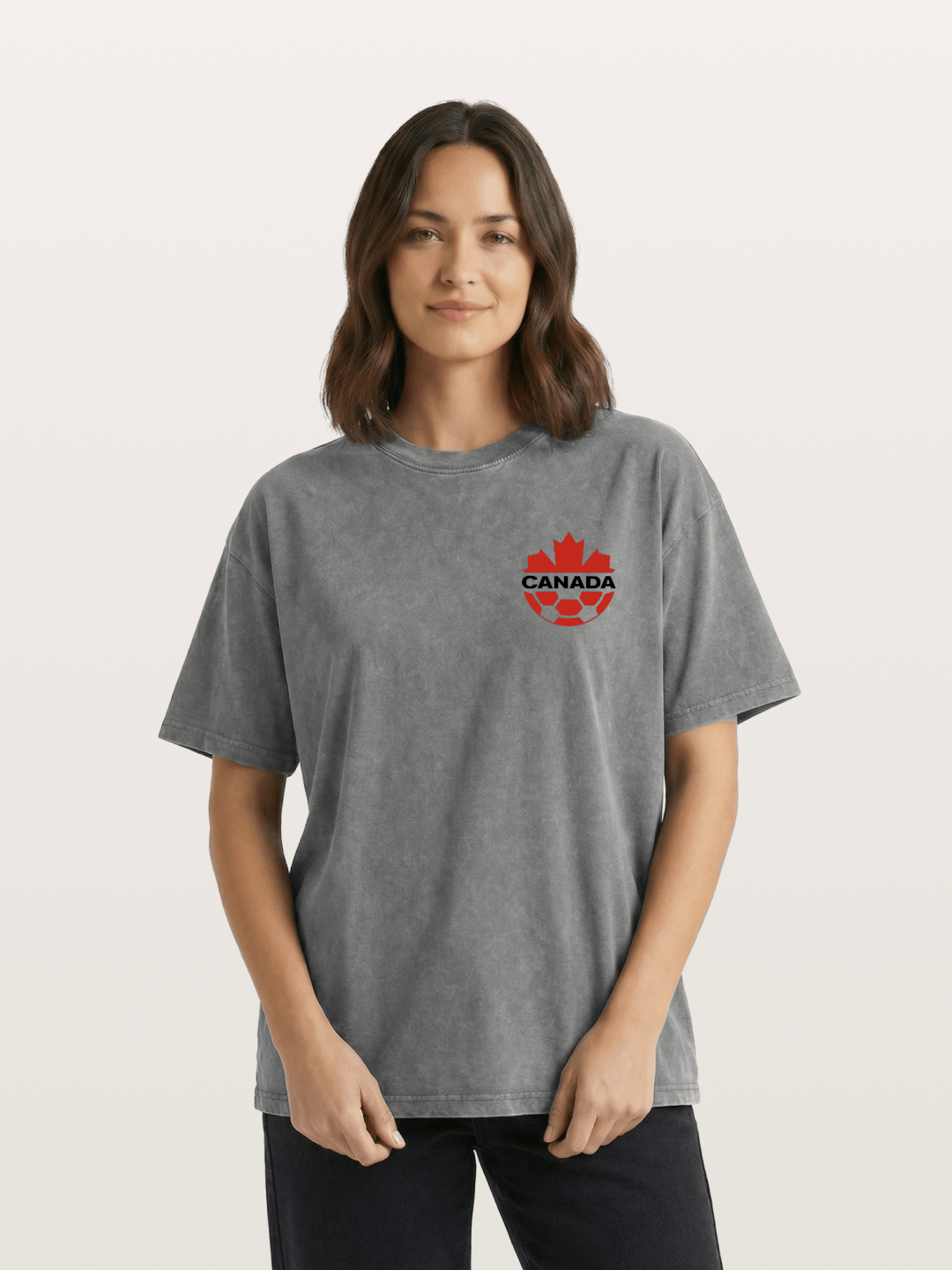 Canada Soccer Maple Leaf Logo Washed T-shirt