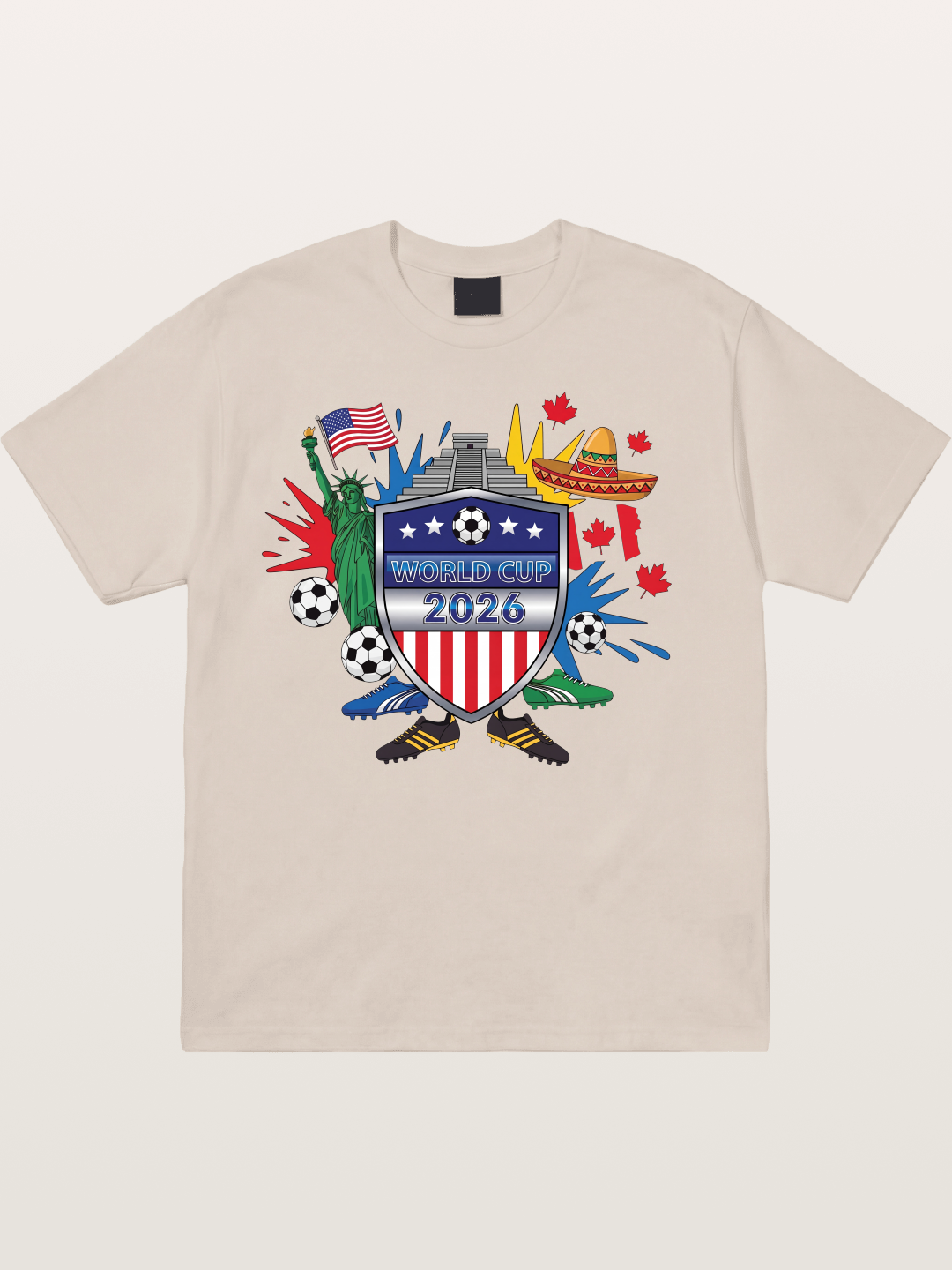 USA Mexico Canada WC Shield Cotton T-shirt