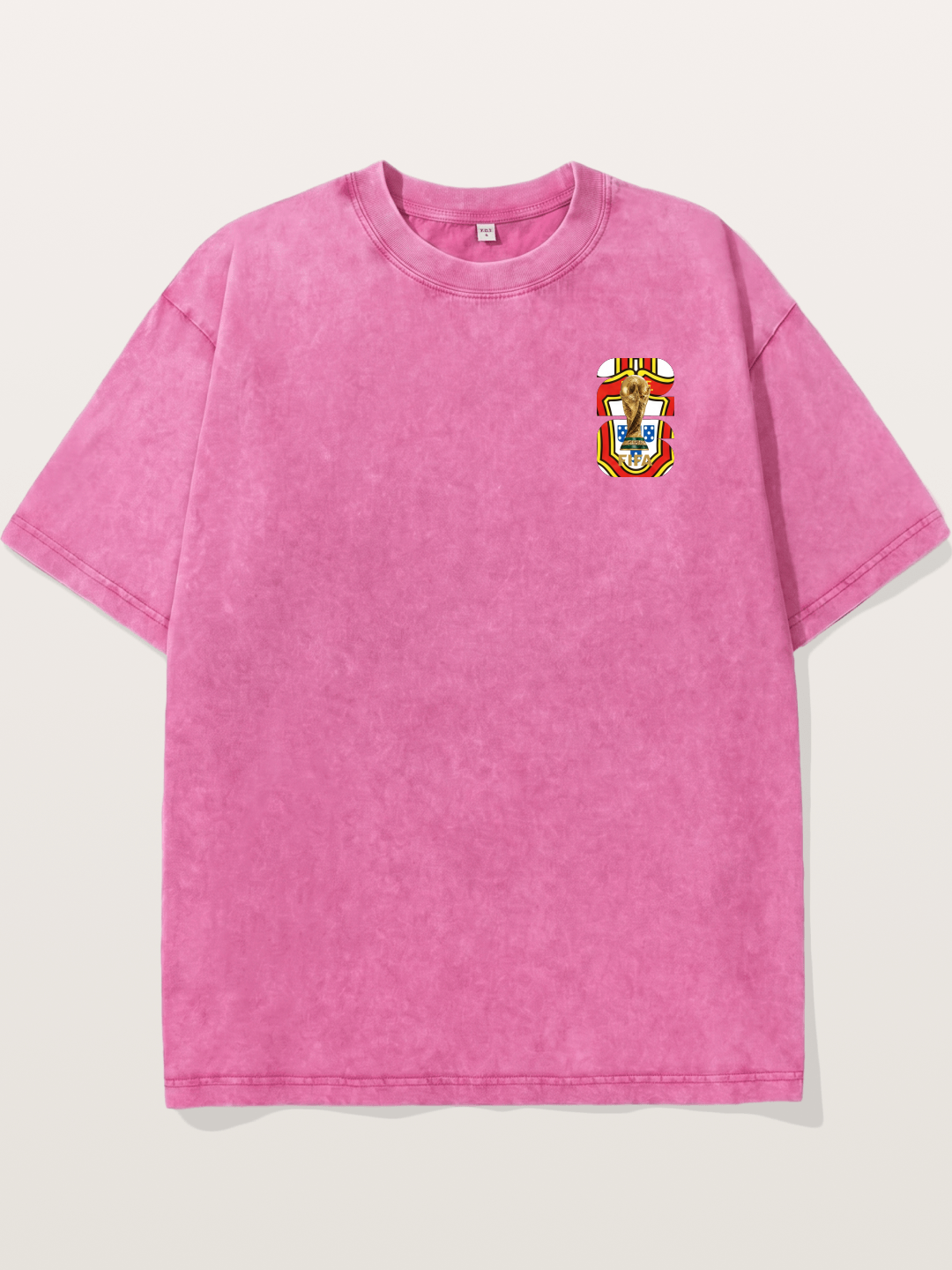Portugal World Cup Trophy Emblem Washed T-shirt