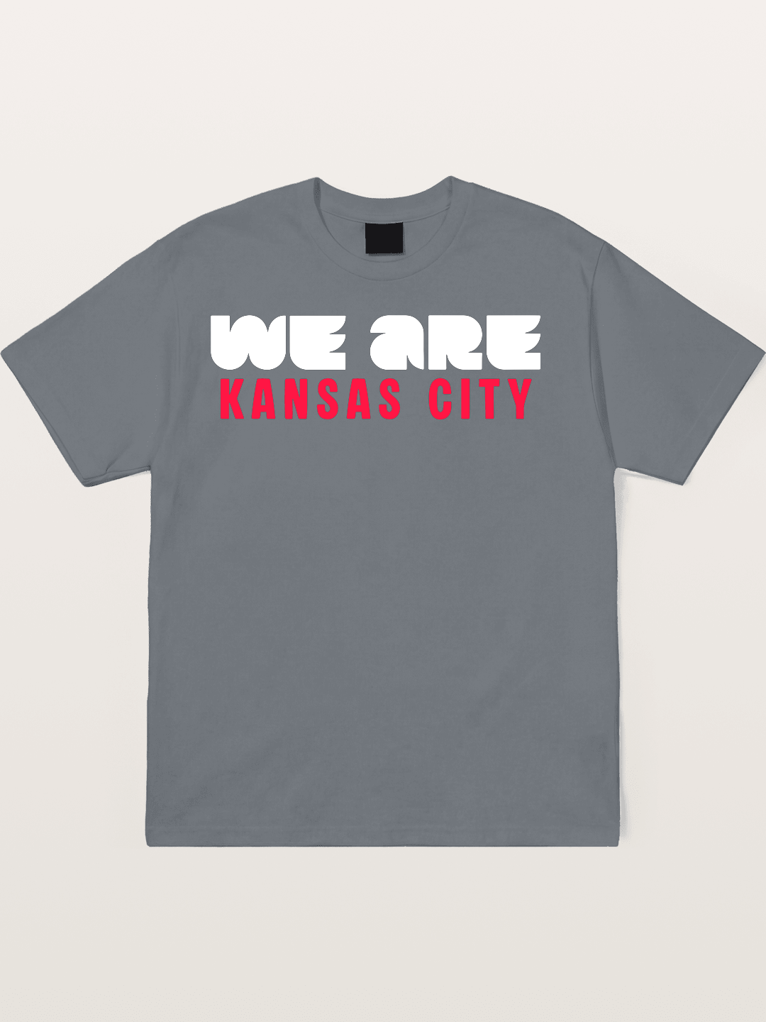 Kansas City Red Block Letters Cotton T-shirt
