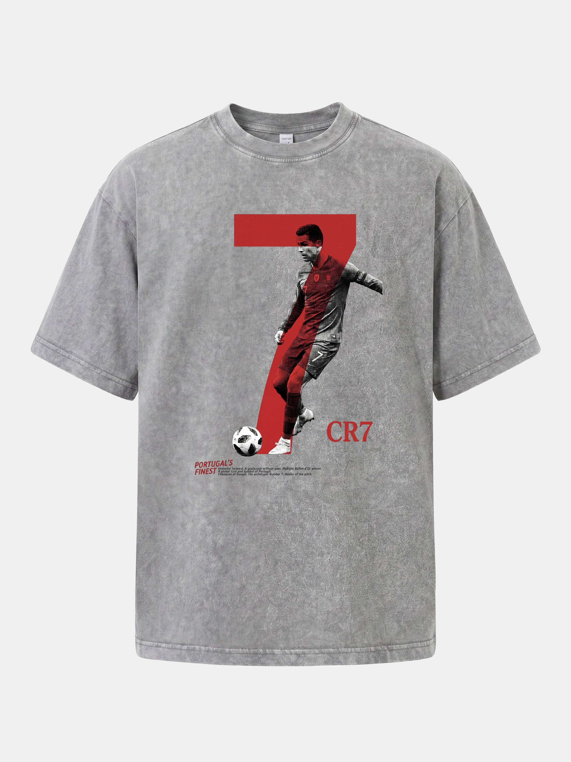 CR7 Portugal Split Portrait Washed T-shirt