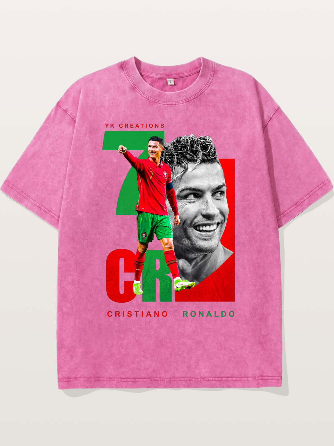Ronaldo Portugal Dual Montage Washed T-shirt